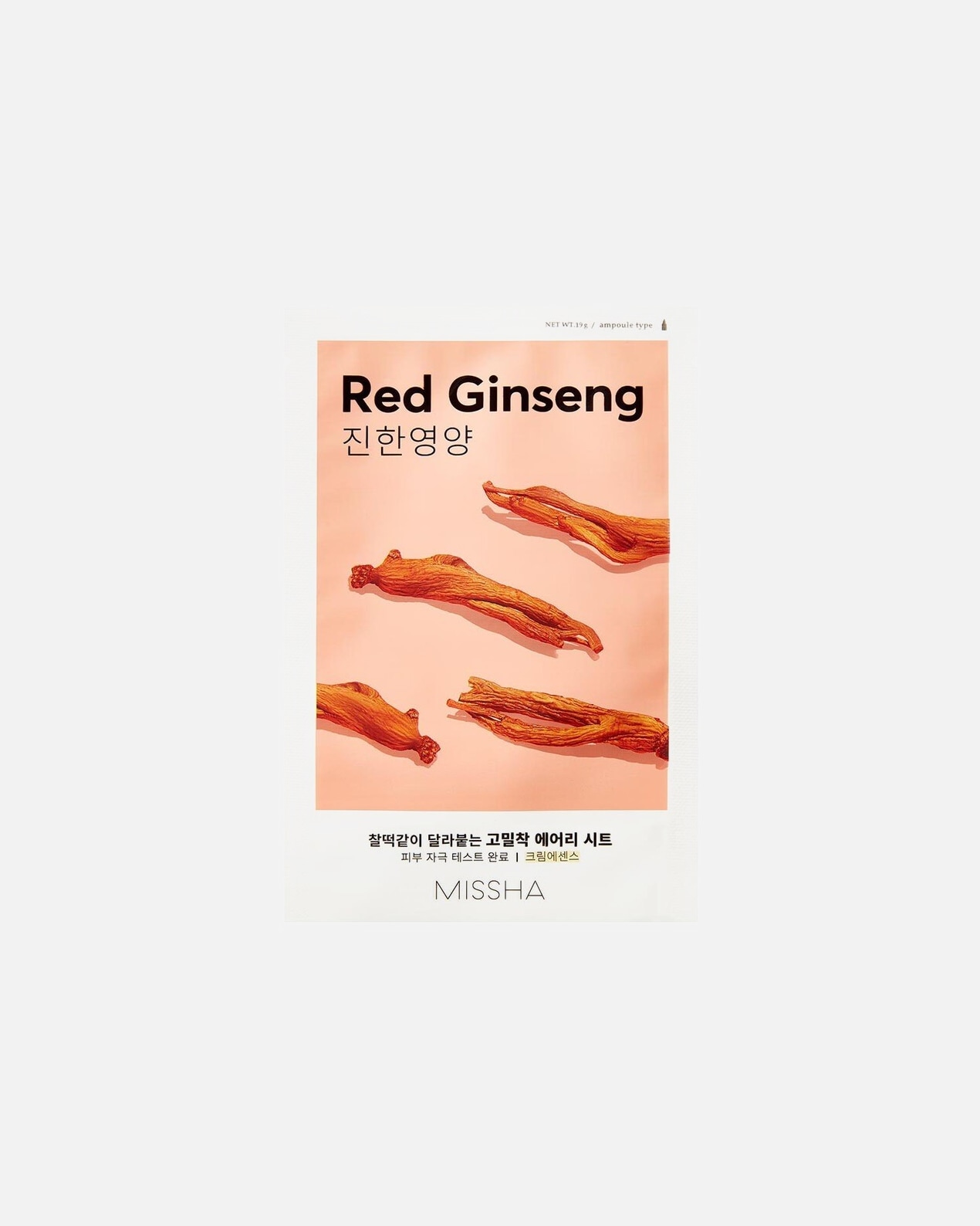 Masque tissu pour Unisexe Missha Airy Fit Red Ginseng 19 g