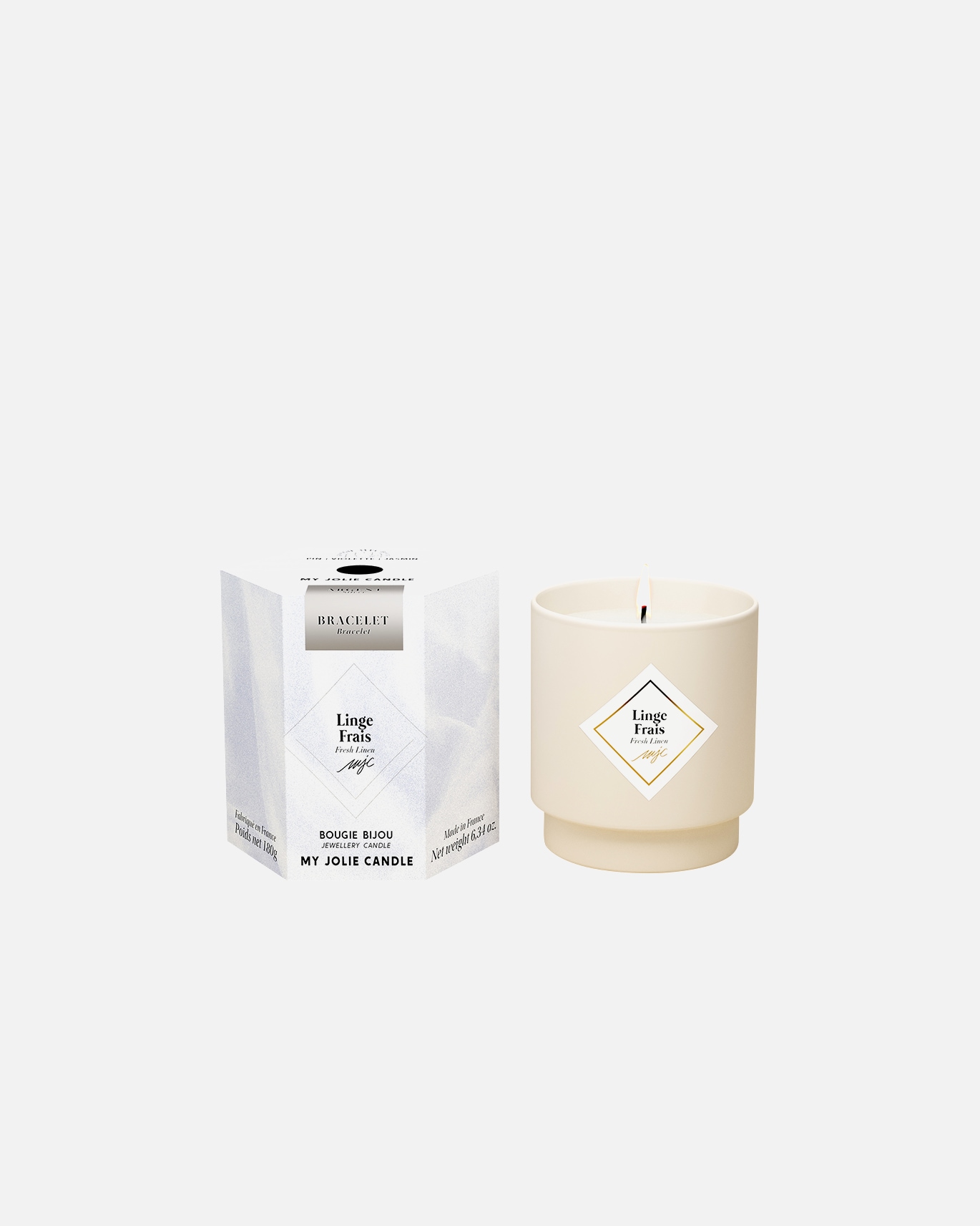 Bougie pour Unisexe MY JOLIE CANDLE Default Brand Line Bougie bijou linge frais bracelet argent 1 unité