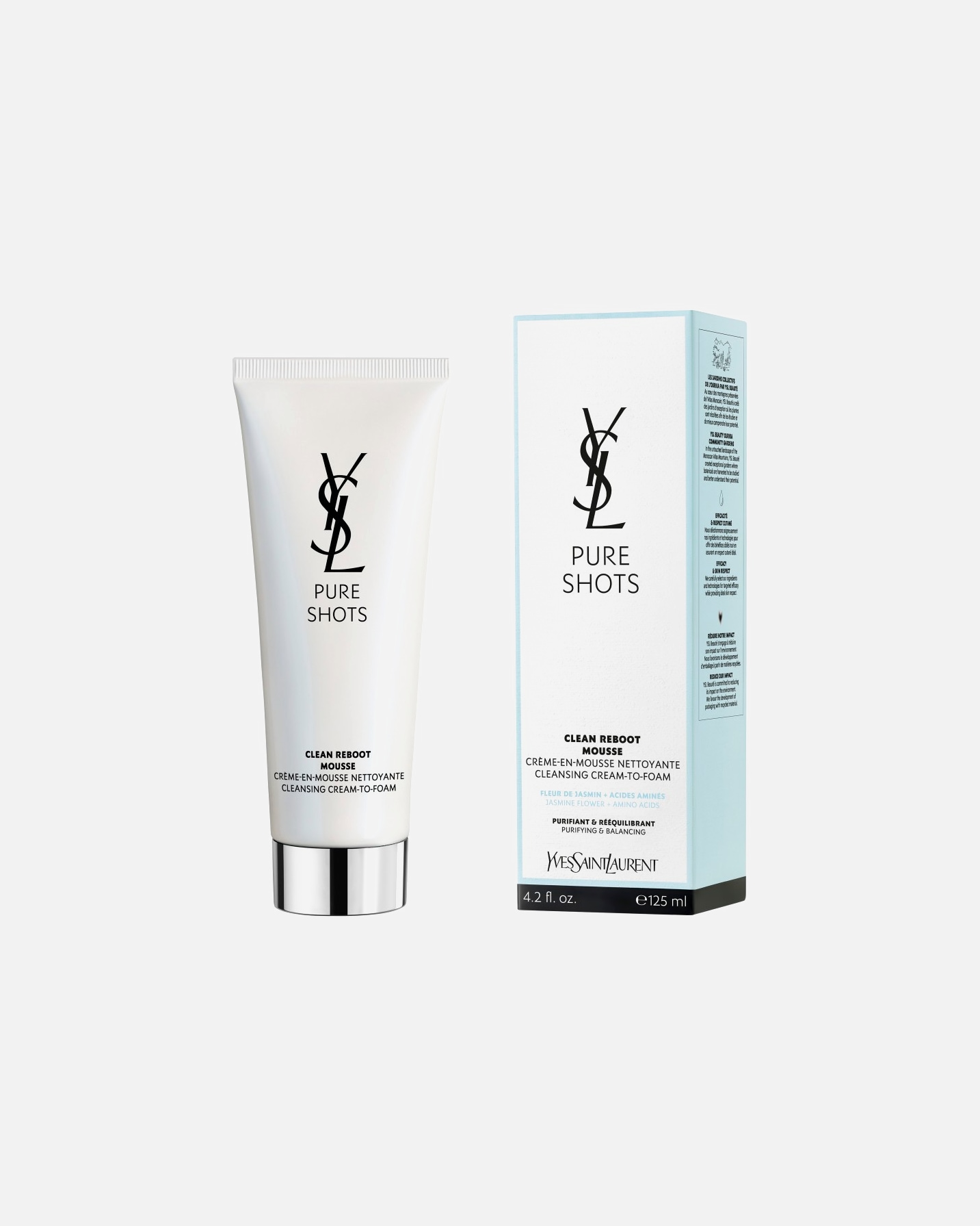 Crème nettoyante pour Unisexe Yves Saint Laurent Pure Shots Clean Reboot Cleanser 125 ml