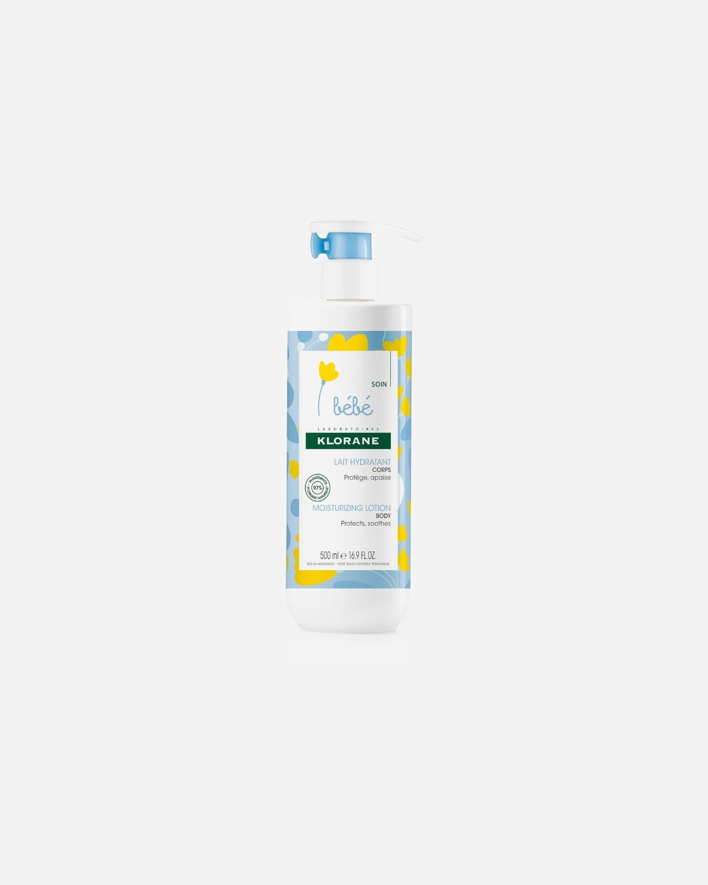Crème bébé pour Unisexe Klorane Hydratante certifiée BIO au Calendula - Visage et Corps 500 ml