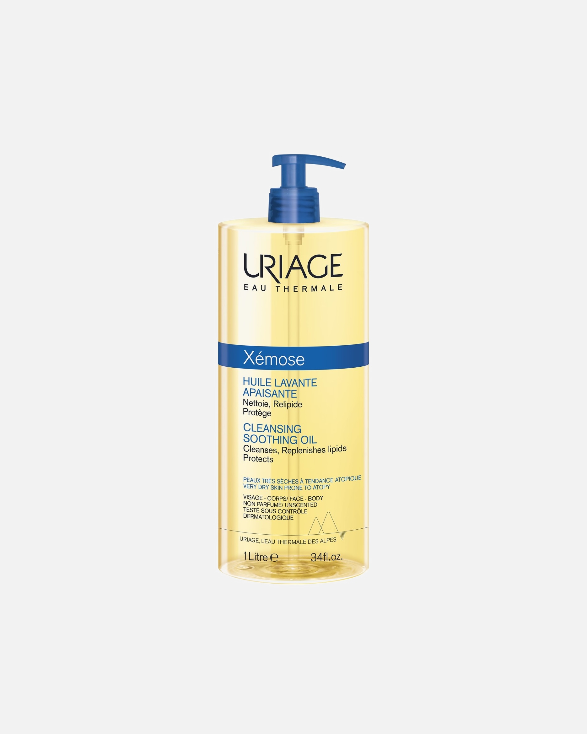 Huile de douche pour Unisexe Uriage Xémose Huile lavante apaisante 1000 ml