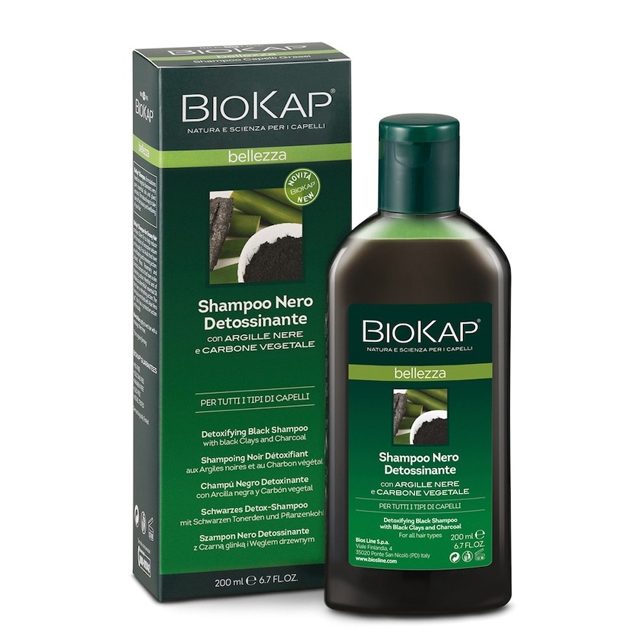 Biokap - Shampoing Noir Détoxifiant 200 ml unisex