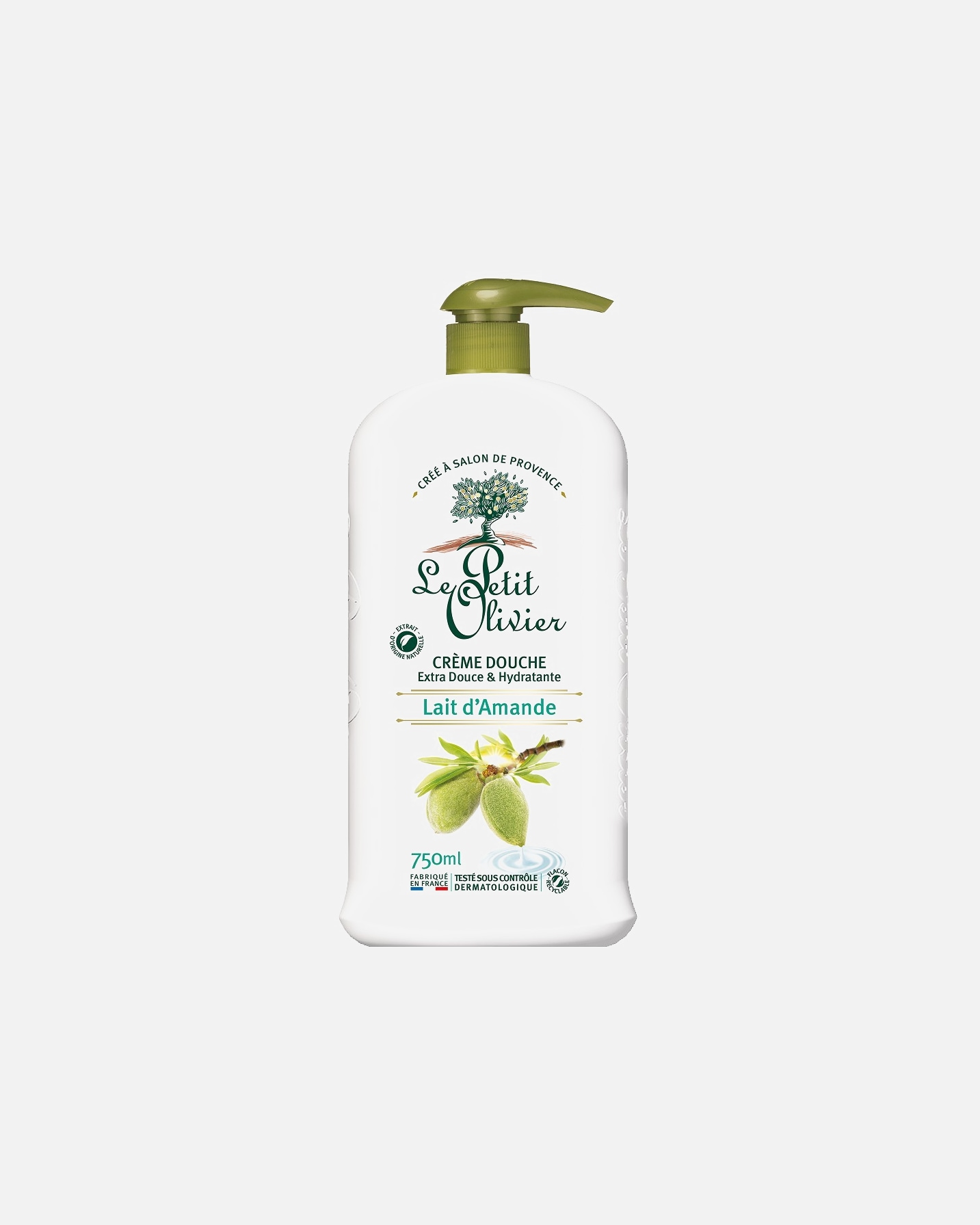 Gel douche pour Unisexe Le Petit Olivier Crème Extra Douce & Hydratante Lait d'Amande 750 ml