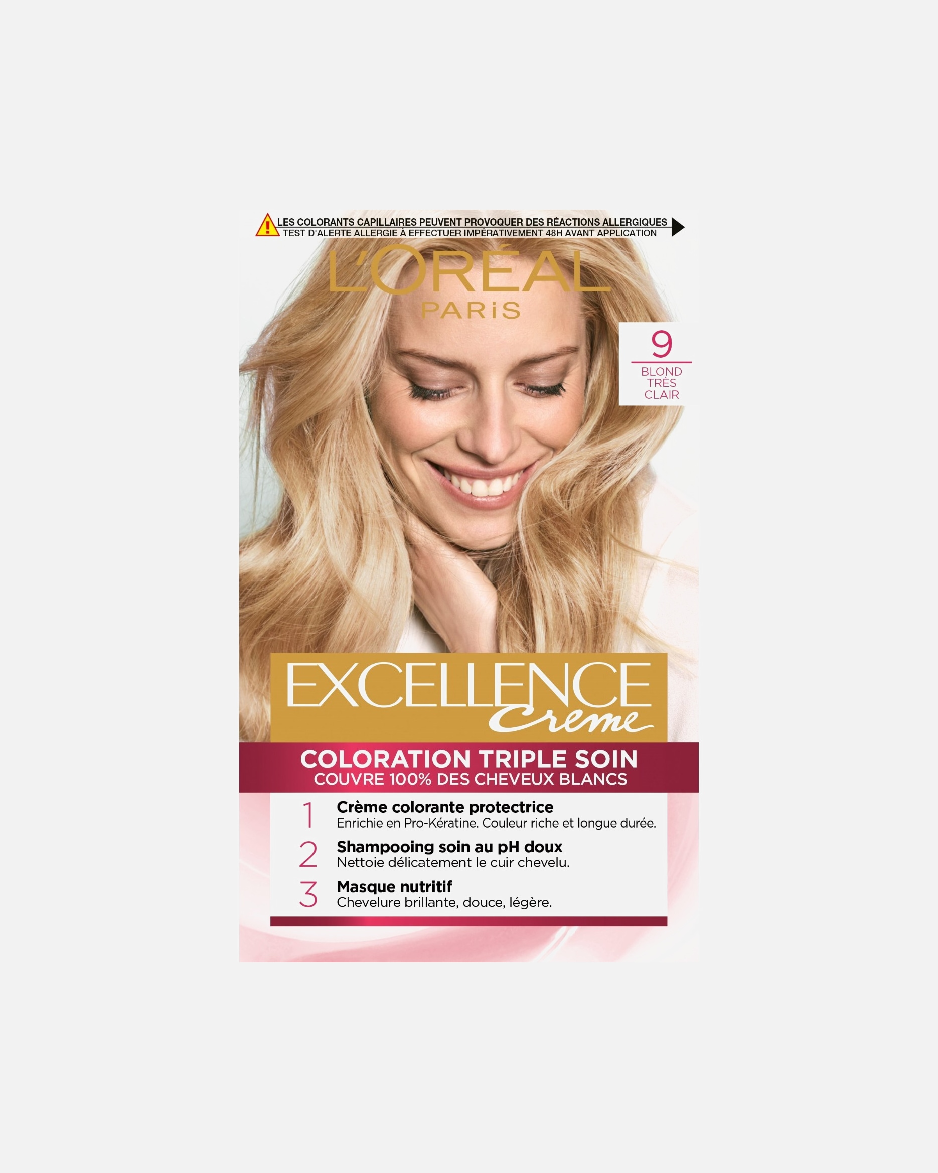 Coloration cheveux pour Femme L’Oréal Paris Excellence Crème Coloration 09 - Blond Très Clair