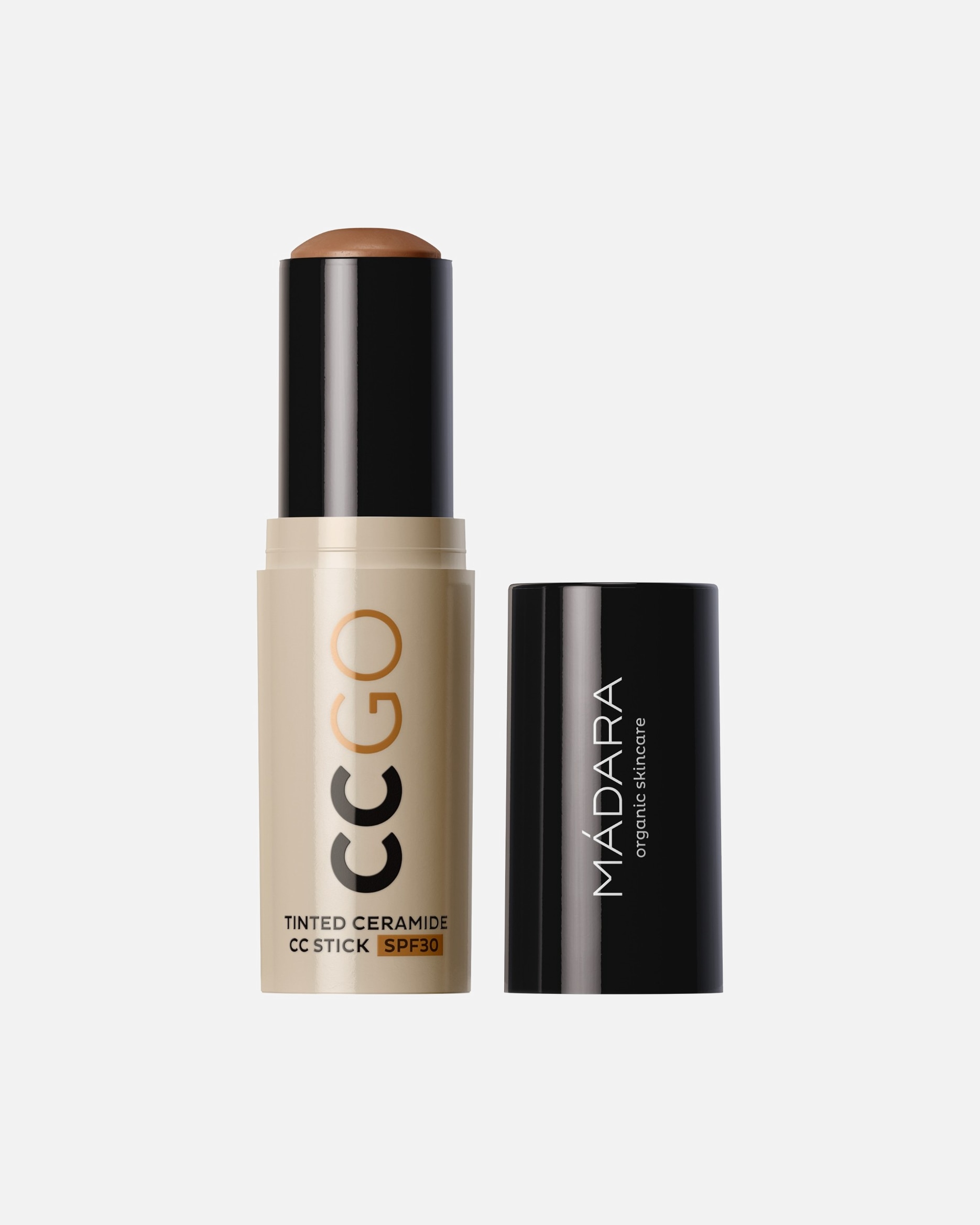 Crème solaire pour Unisexe MÁDARA City CC CC GO Stick CC teinté aux céramides SPF30 80 - Fudge