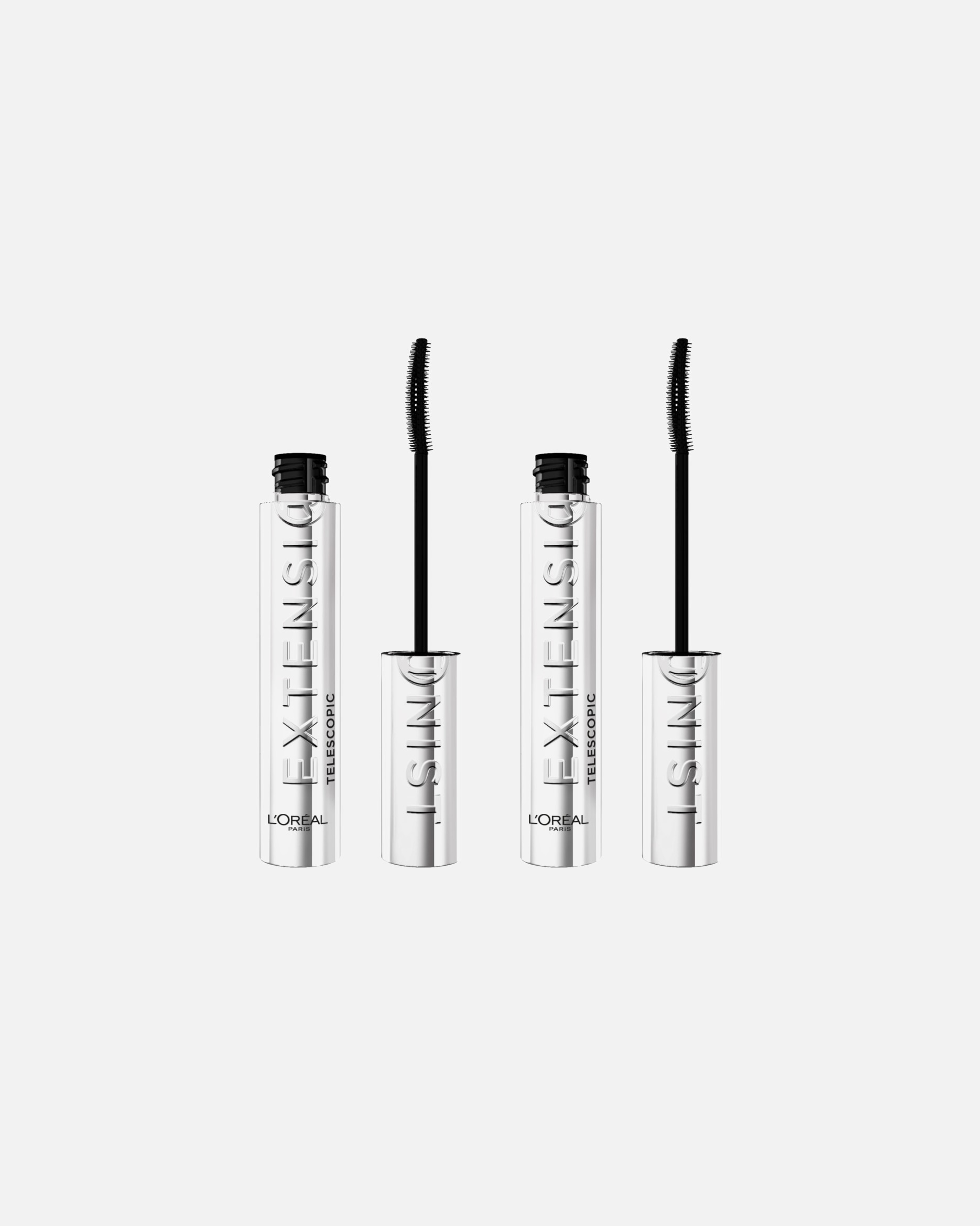 Coffret de maquillage pour les yeux pour Unisexe L’Oréal Paris Lot de 2 Mascaras pour des cils visiblement plus longs, recourbés et séparés Noir