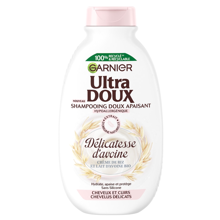 Garnier - Ultra Doux Délicatesse d'Avoine Hyppoallergénique à la Crème de Riz & Lait d'Avoine Bio Shampoing 400 ml unisex