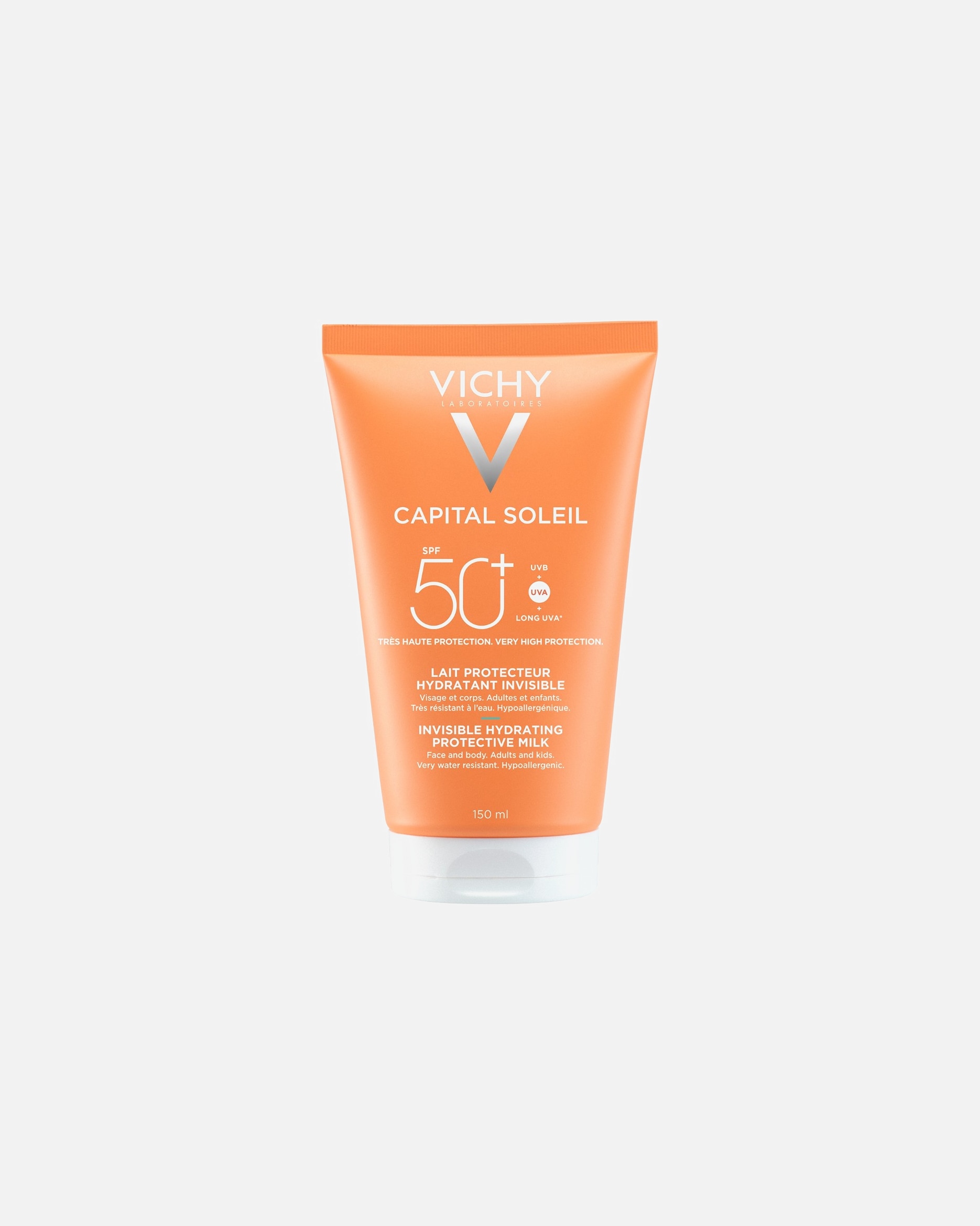 Crème solaire pour Unisexe Vichy Capital Soleil Lait protecteur hydratant invisible SPF50+ 150 ml