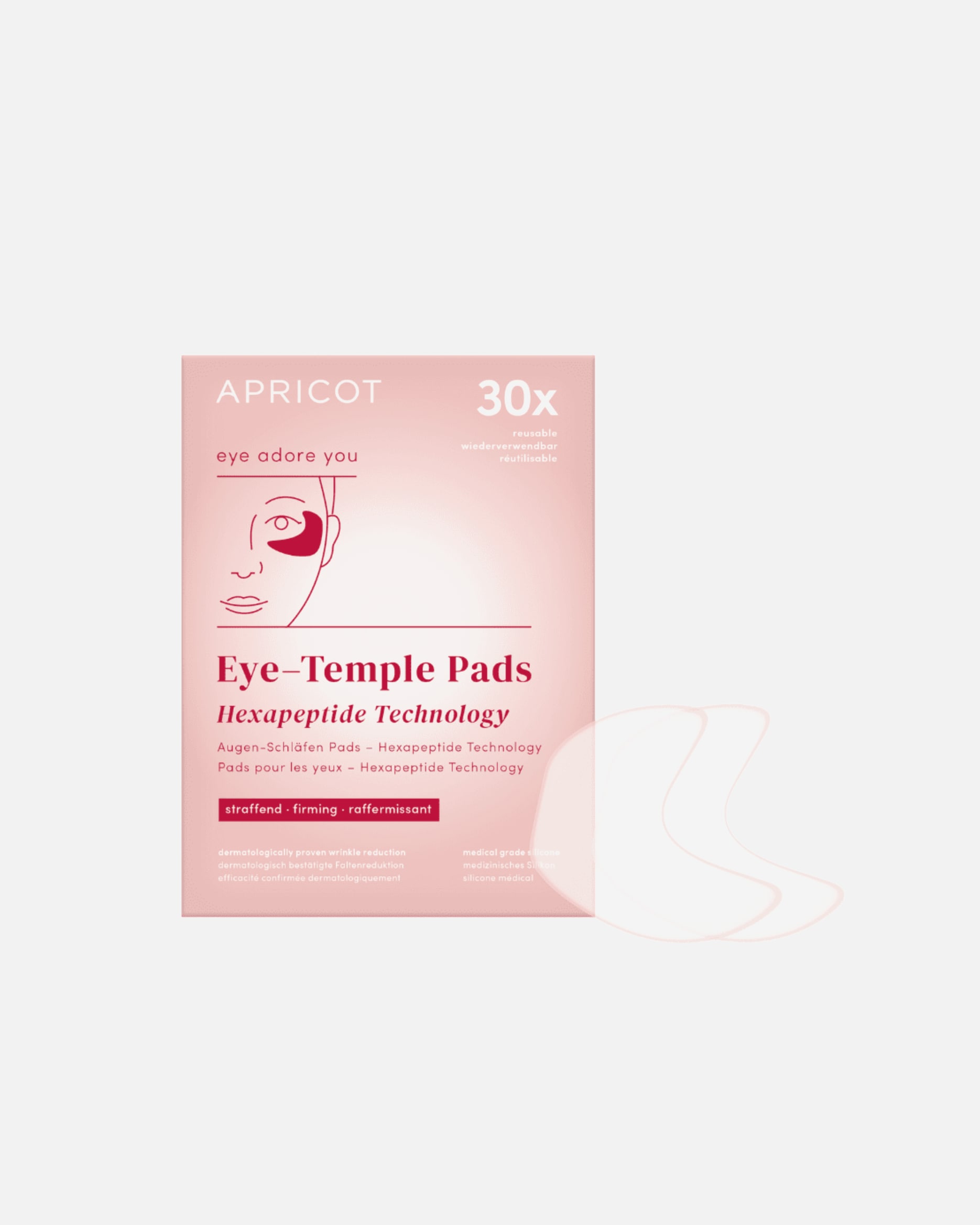 Masque contour des yeux pour Unisexe Apricot Eye-Temple Pads Hexapeptide Technology 1 unité