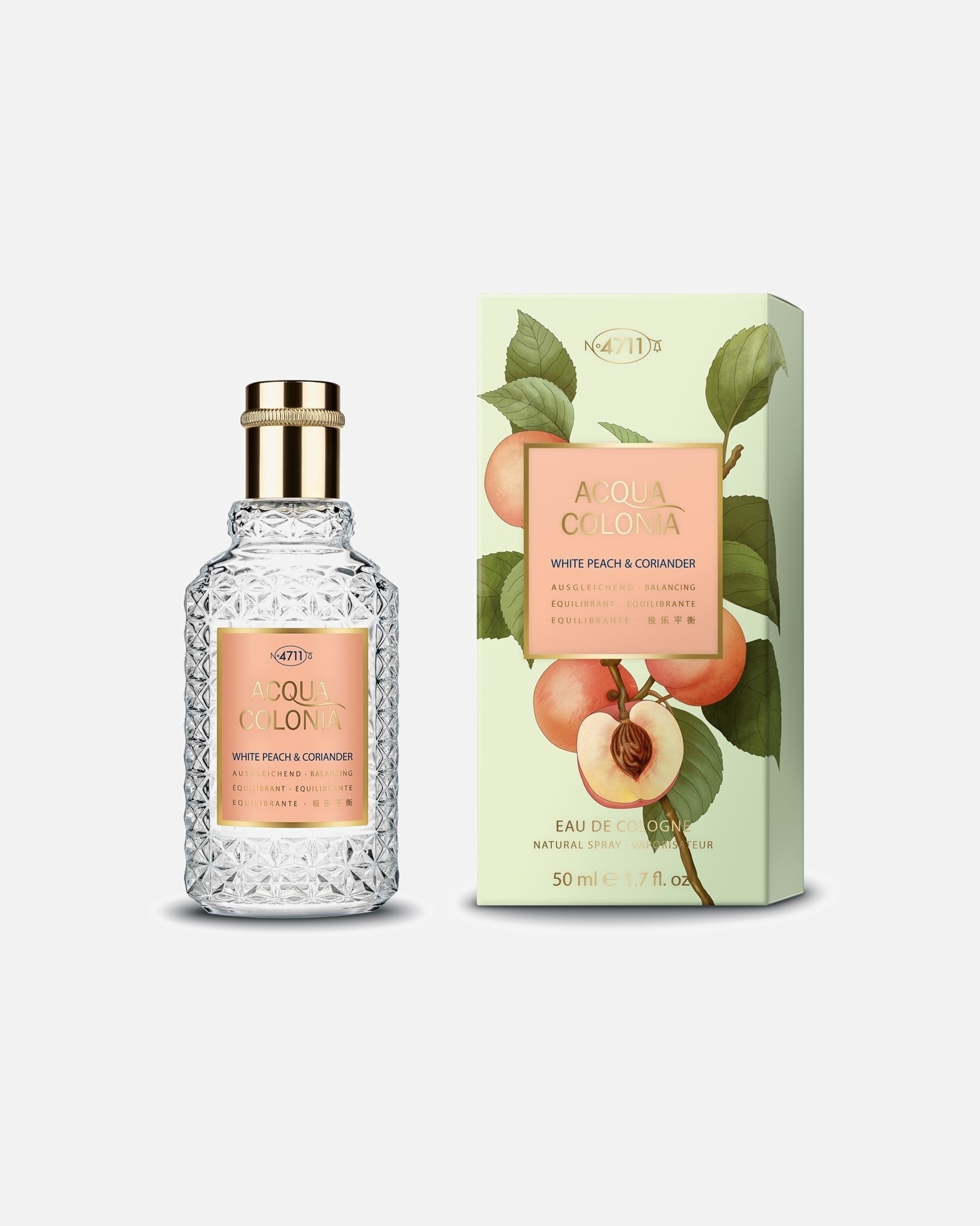 Eau de Cologne pour Unisexe 4711 Acqua Colonia White Peach & Coriander Eau de Cologne Splash & Spray 50 ml
