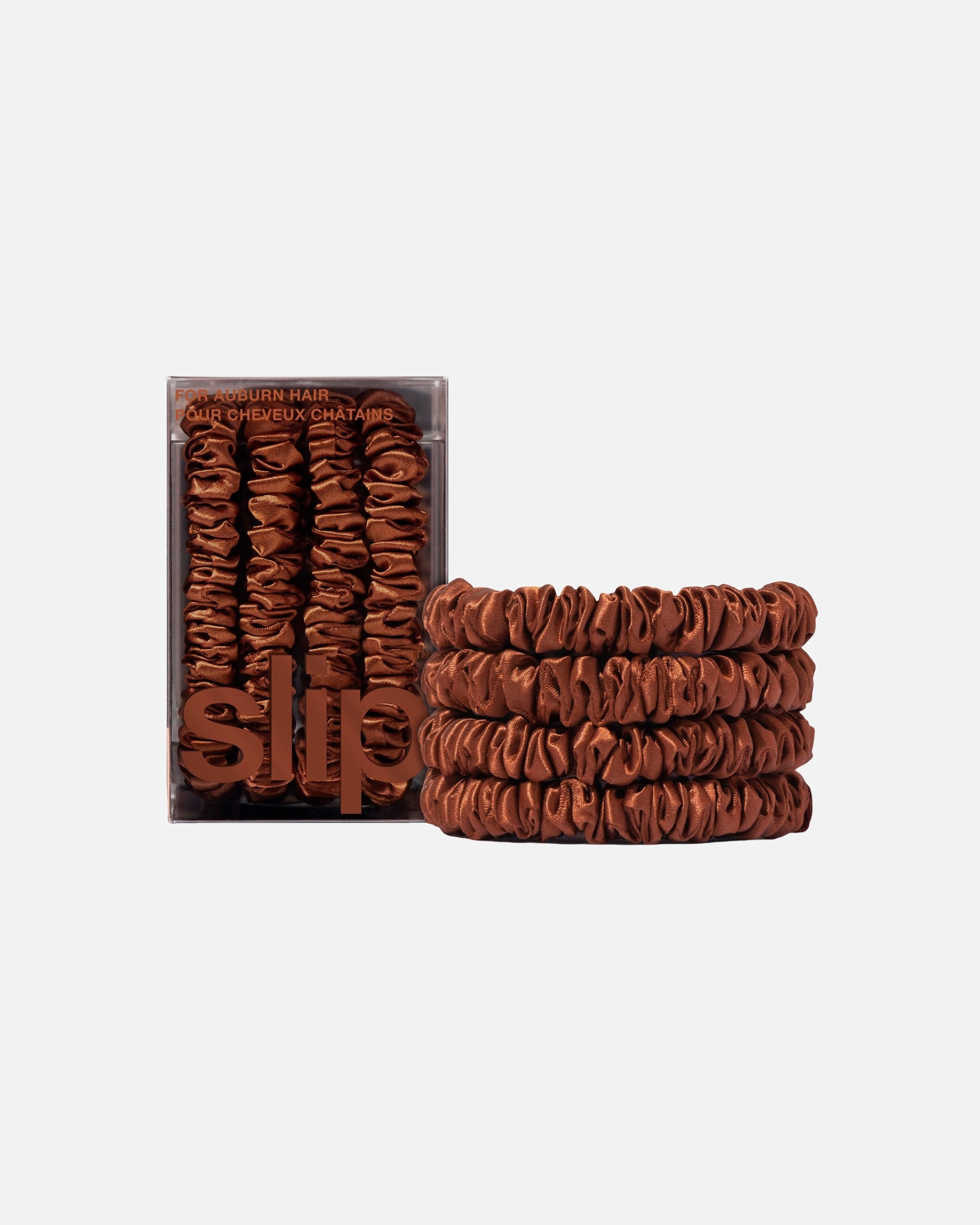 Élastique pour Unisexe Slip Pure silk skinny scrunchies Auburn