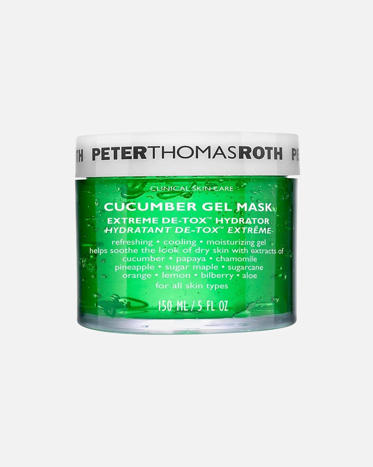 Masque hydratant pour Unisexe Peter Thomas Roth Cucumber Gel Mask Extreme De-Tox™ Hydrator 150 ml