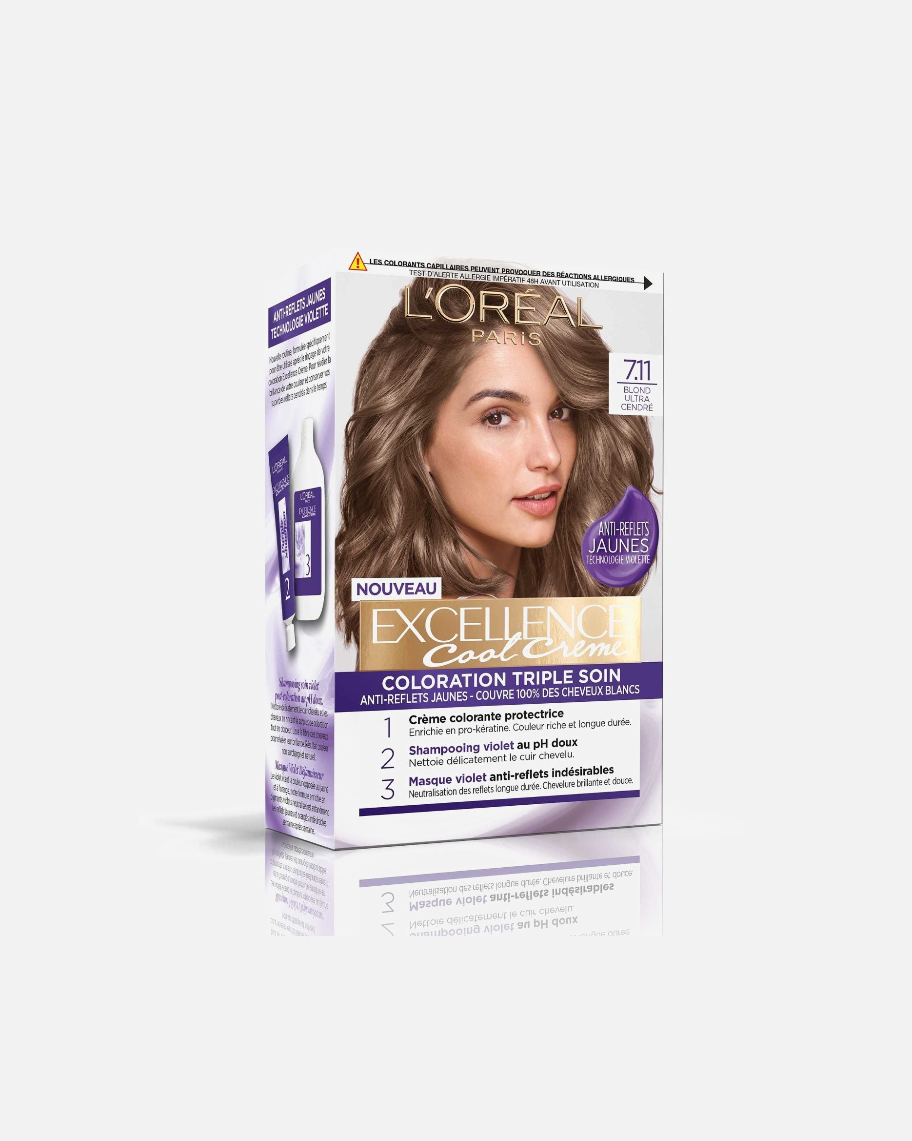 Coloration cheveux pour Femme L’Oréal Paris Excellence Cool Crème 7.11 Blond Ultra Cendré