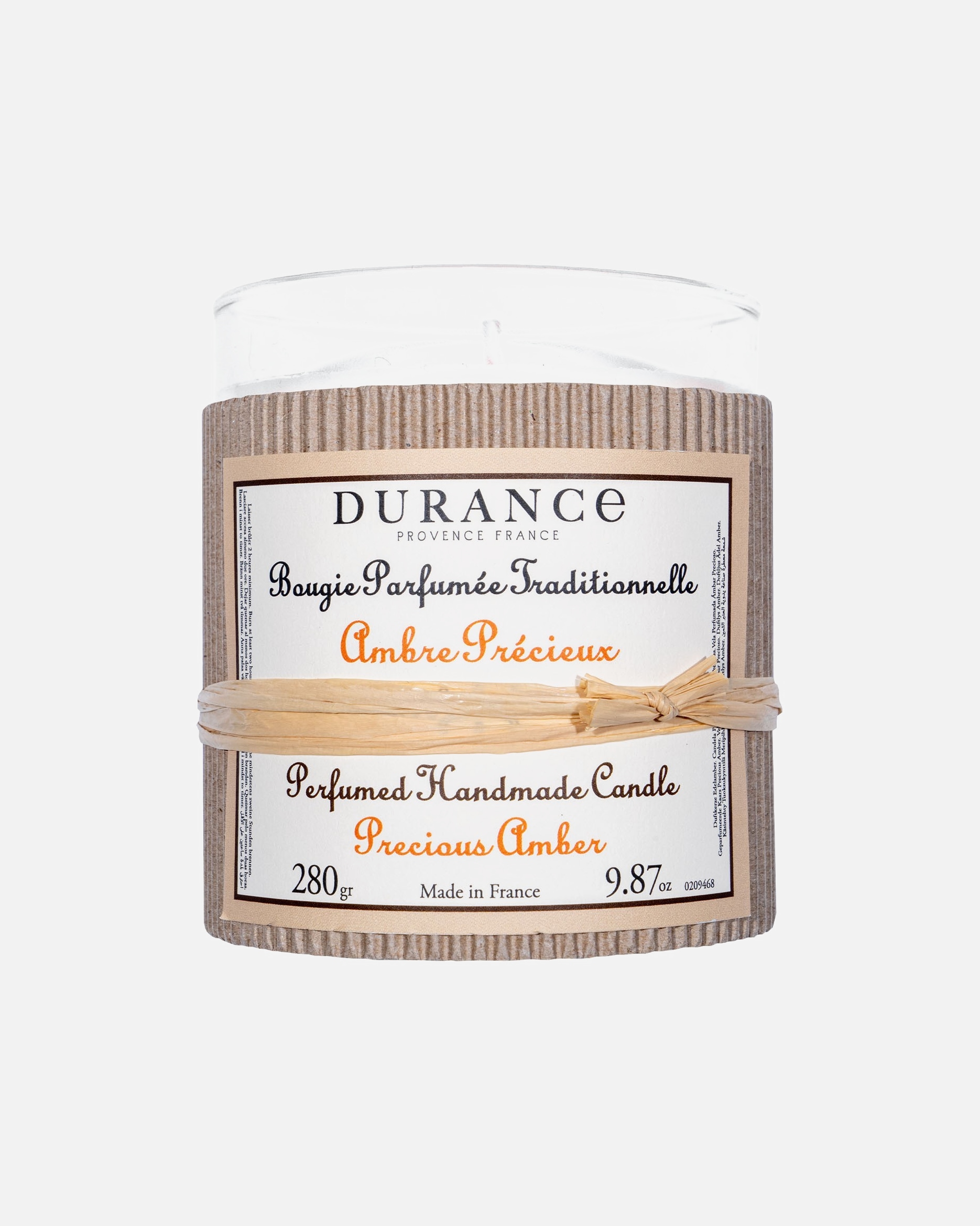 Bougie pour Unisexe Durance Ambre Précieux 280 Grammes