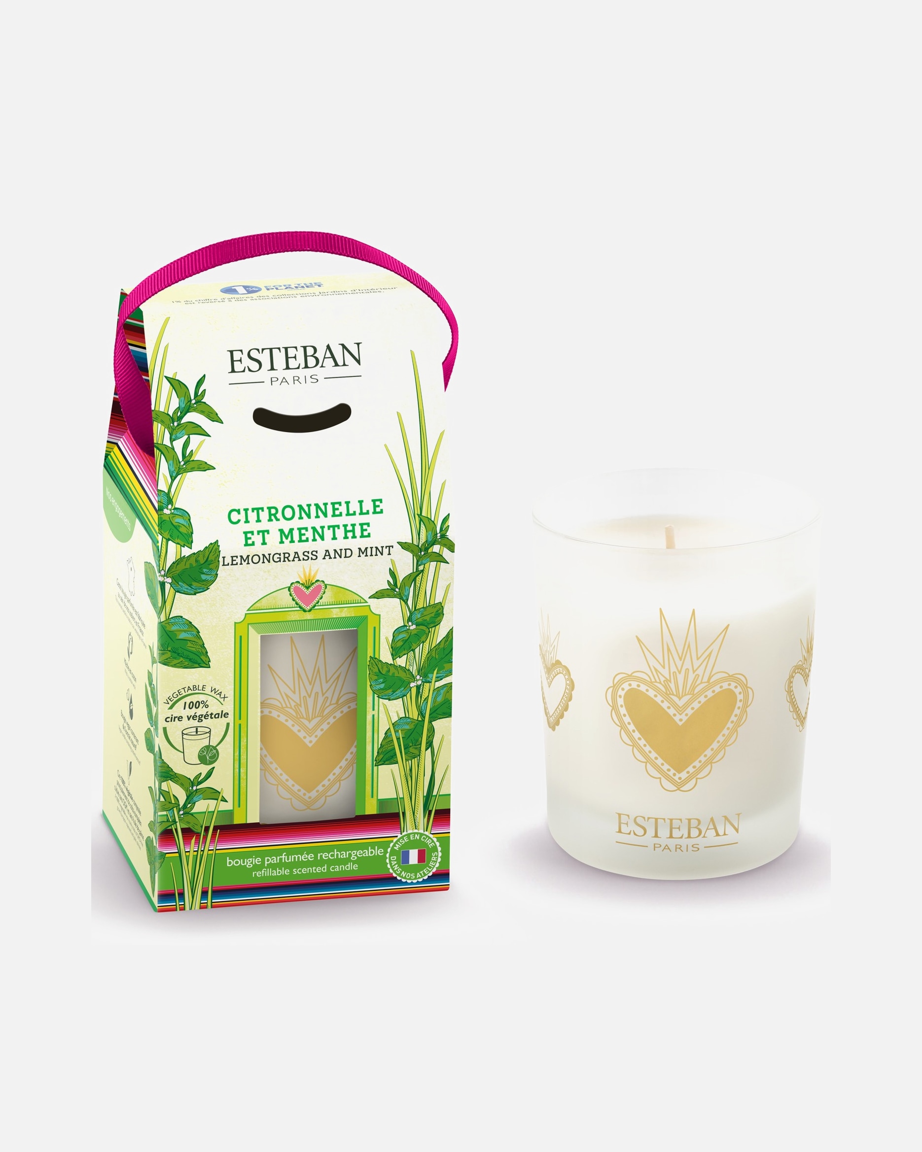 Bougie pour Unisexe Esteban BOUGIE PARFUMÉE CITRONELLE ET MENTHE 180 Grammes