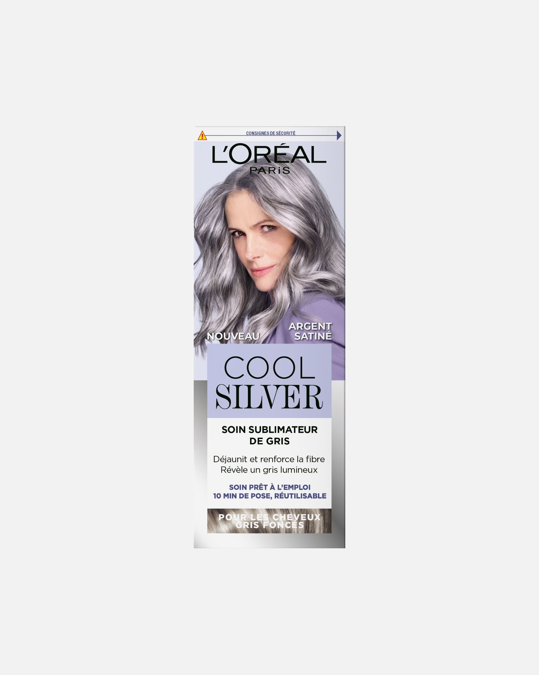 Coloration cheveux pour Unisexe L’Oréal Paris Cool Silver Argent Satiné