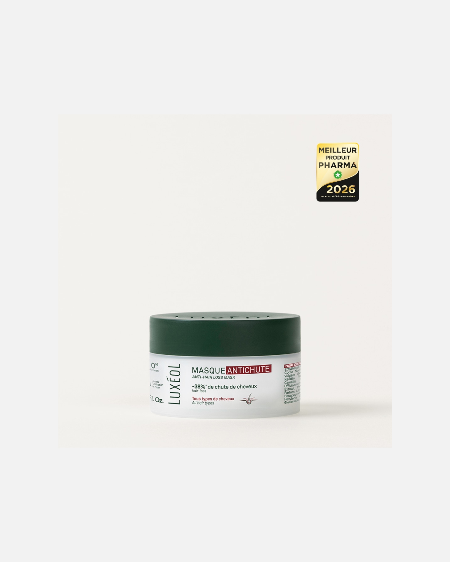 Masque capillaire pour Unisexe Luxéol Antichute 200 ml