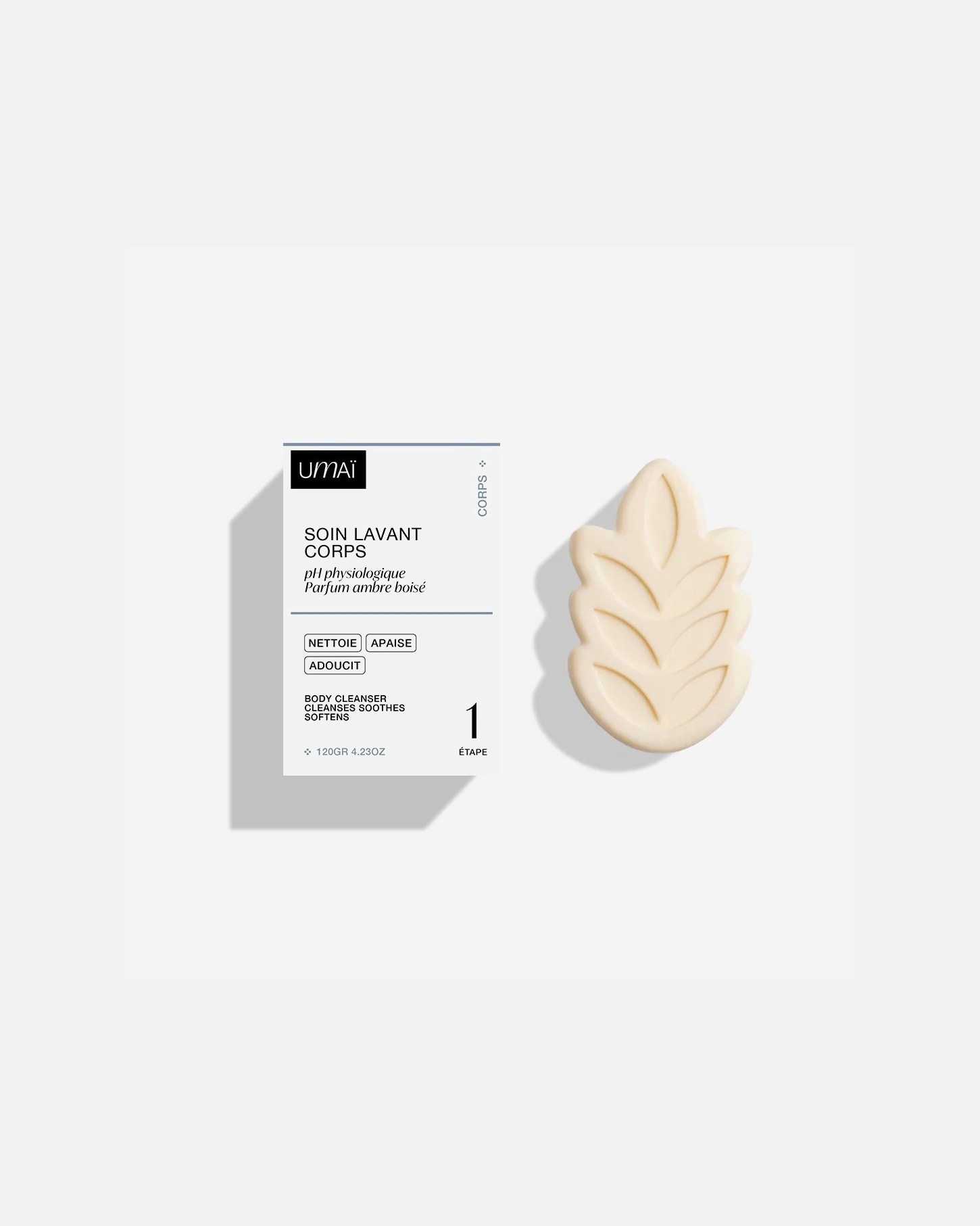 Savon pour les mains pour Unisexe UMAI Default Brand Line Soin lavant corps ambre boisé 120 g