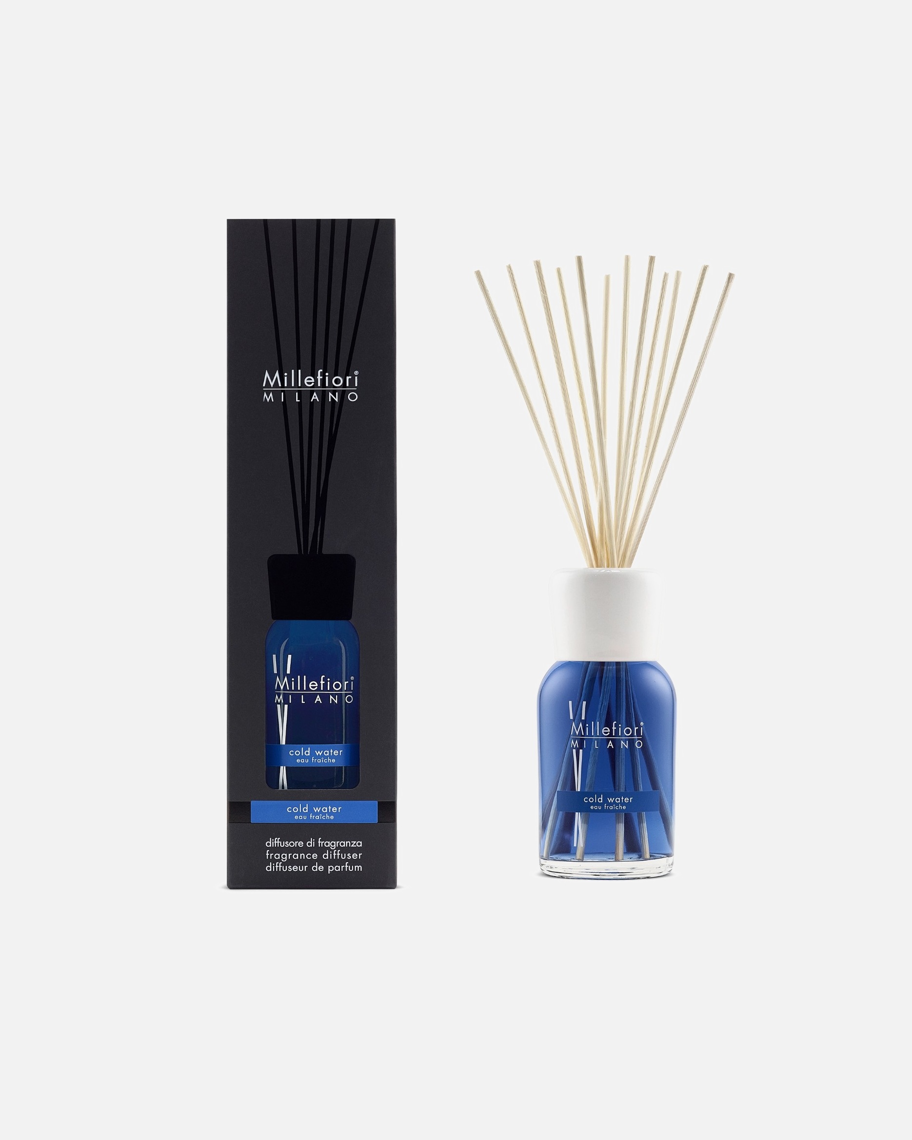 Parfum d'ambiance pour Unisexe Millefiori MILANO Reed Diffuser Cold Water 500 ml - Rechargeable