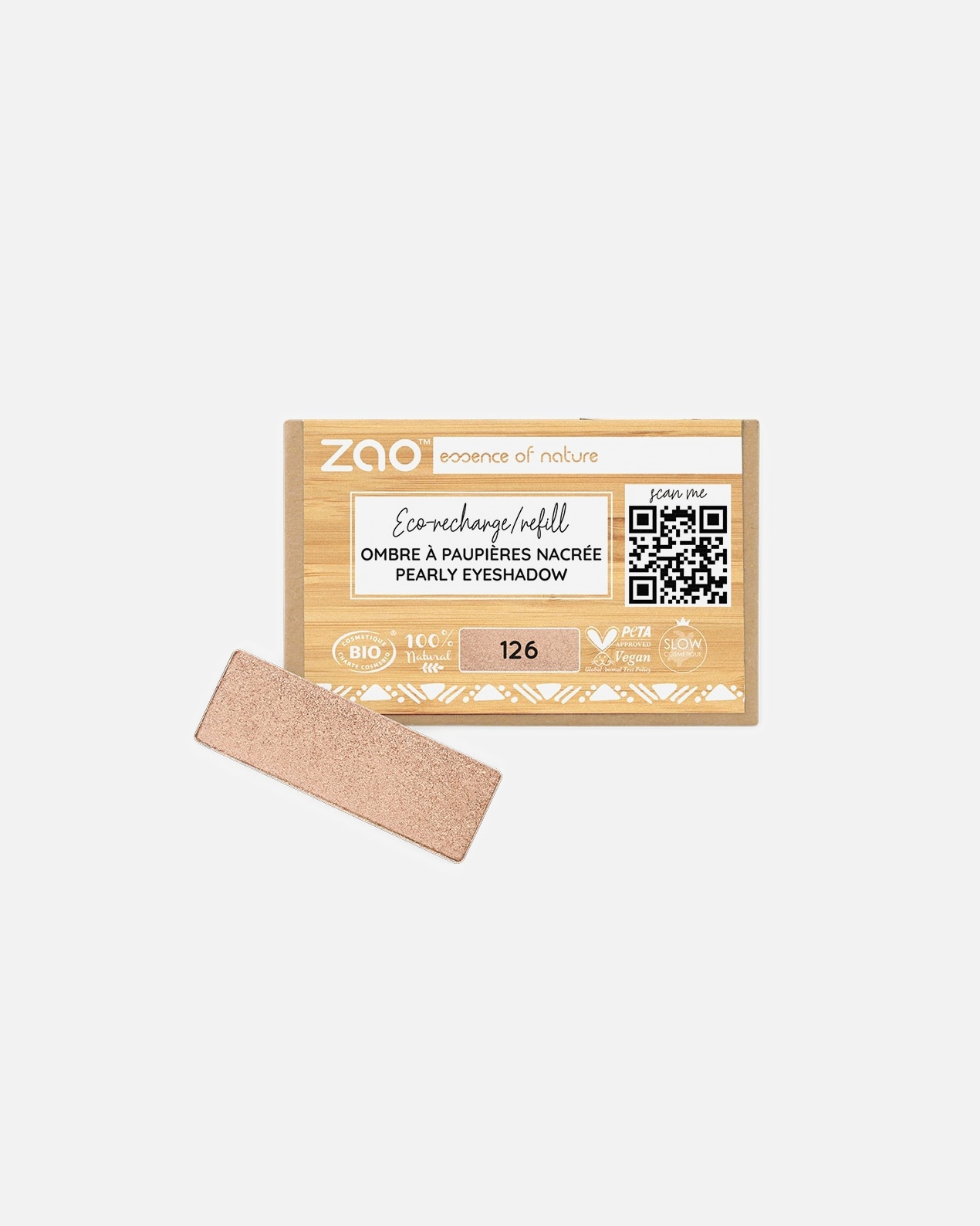 Ombre à paupières pour Unisexe ZAO Rectangle - Recharge 126