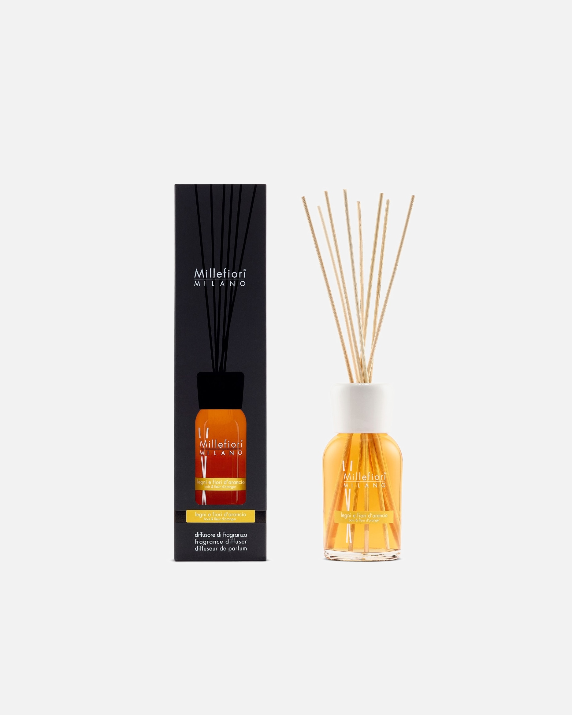 Parfum d'ambiance pour Unisexe Millefiori MILANO Reed Diffuser Legni E Fiori D'Arancio Diffuseur d'huiles essentielles Legni E Fiori D'Arancio