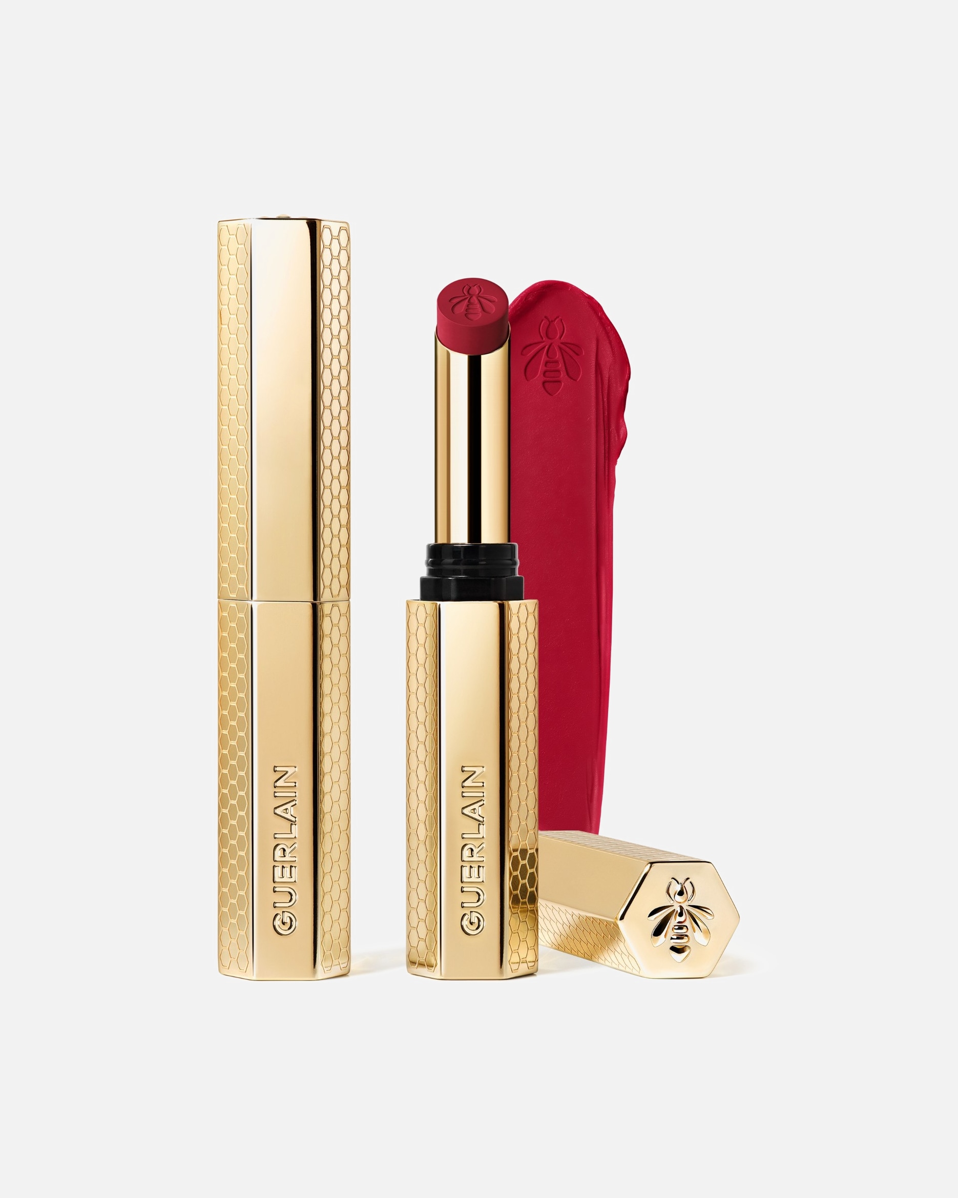 Rouge à lèvres pour Unisexe Guerlain KissKiss Le Rouge à Lèvres Intense Au Miel - Rechargeable 520 PURE HIBISCUS