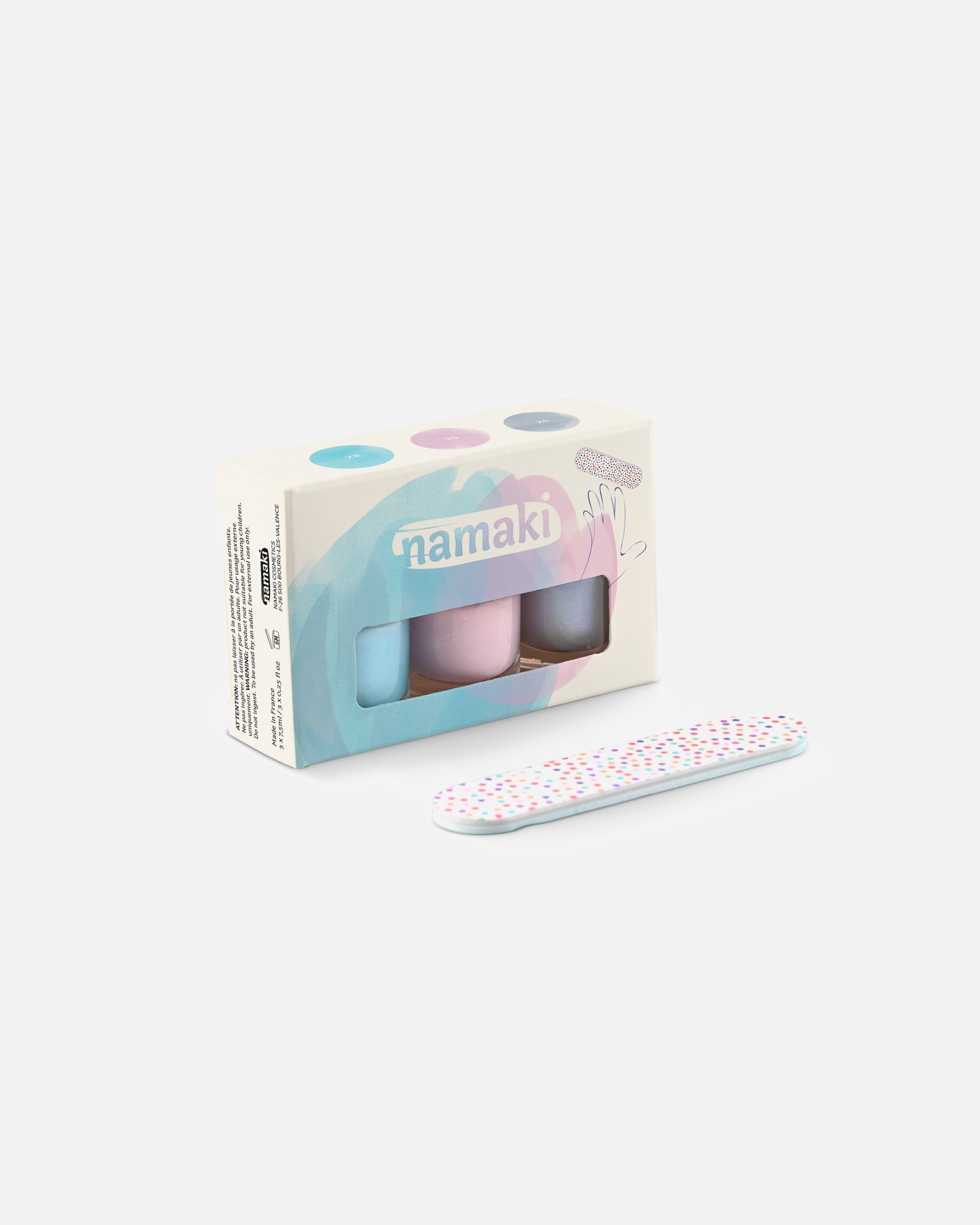 Maquillage Ongles Enfants pour Unisexe Namaki Vernis base eau Bleu givré (28) - Argent bleuté (26) - Rose pâle (35)