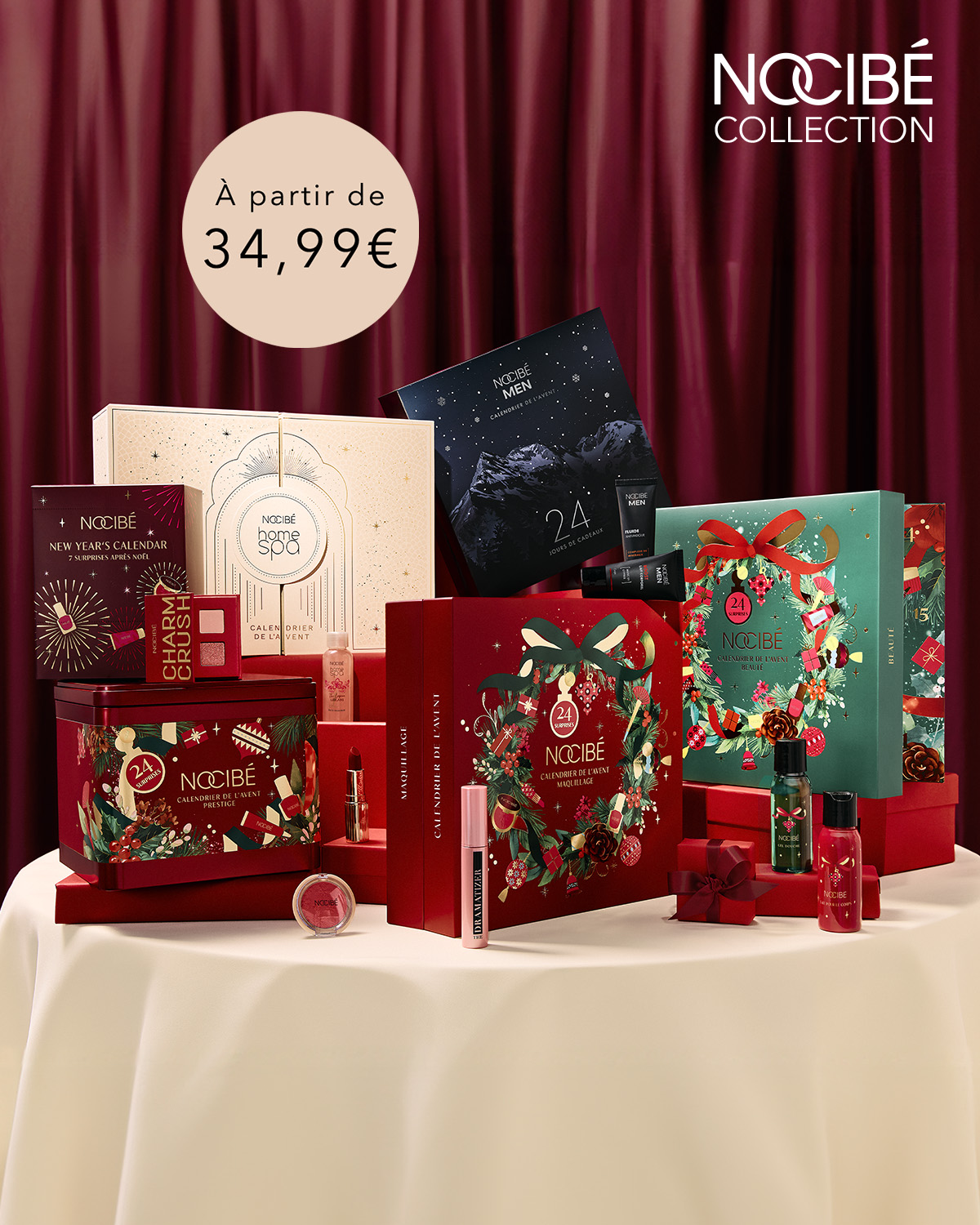 Découvrez la collection de calendriers de l'Avent Nocibé, avec des coffrets cadeaux pour hommes et femmes, à partir de 34,99€.