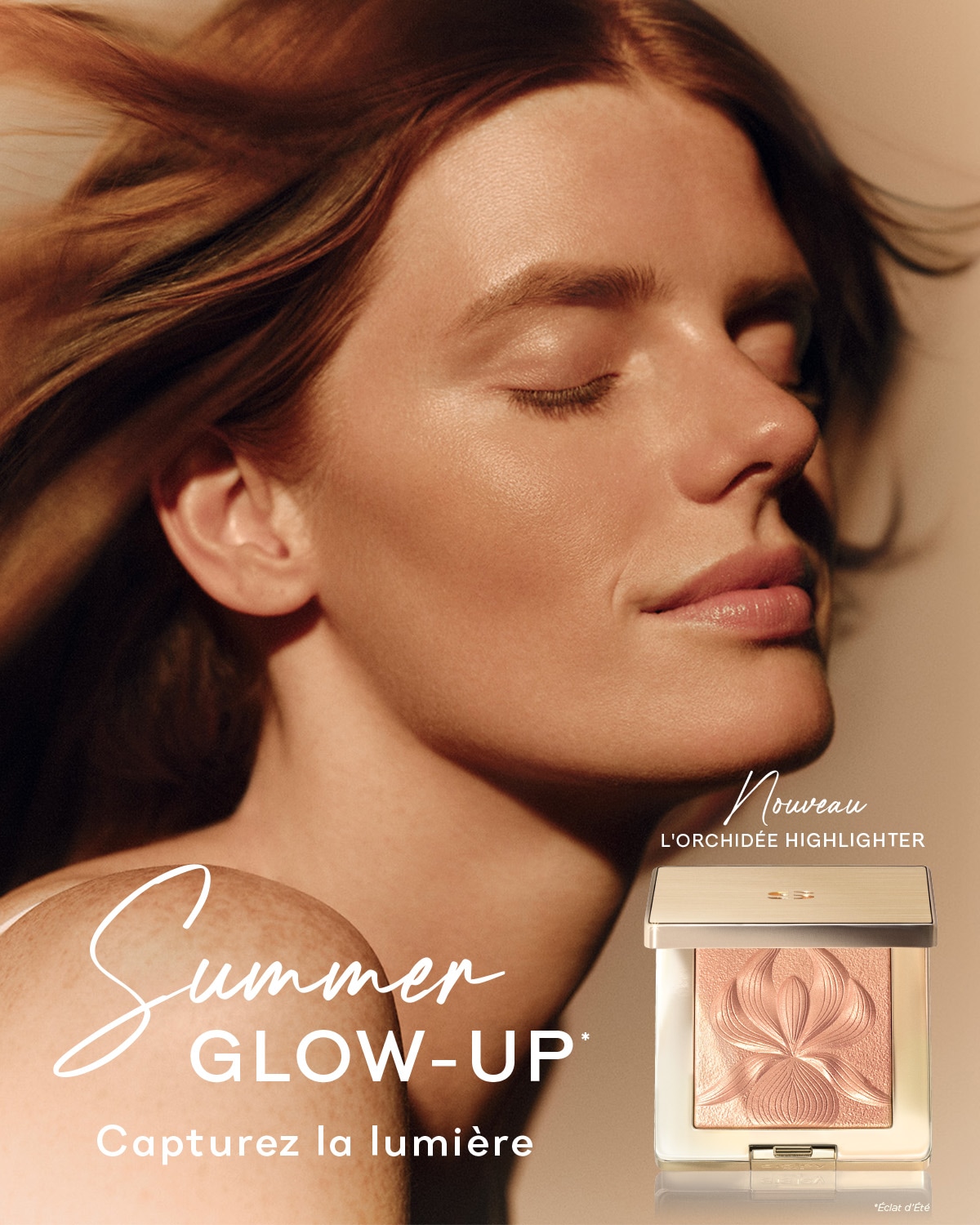 Découvrez le nouveau L'Orchidée Highlighter pour un Summer Glow-Up et capturez la lumière pour un éclat d'été.