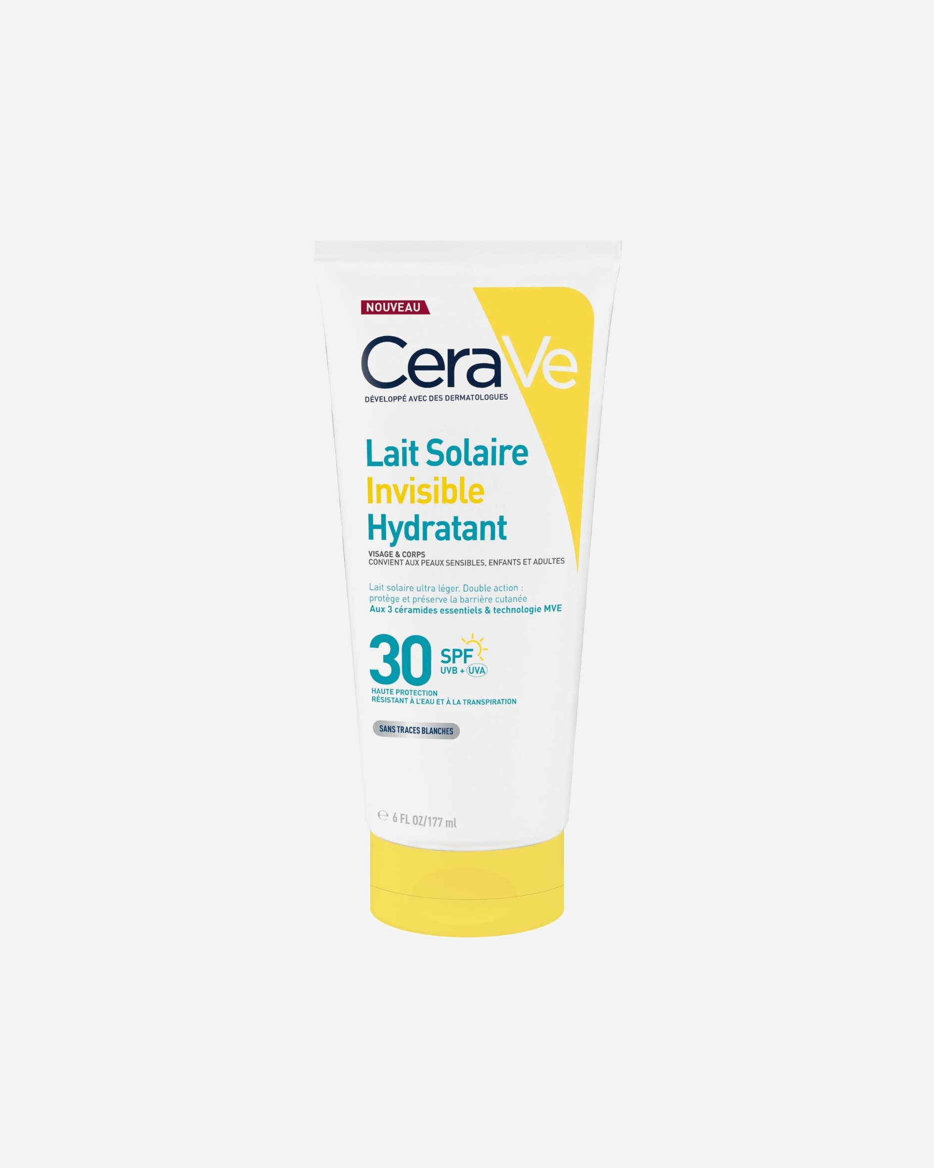 Crème solaire pour Unisexe CeraVe Lait Solaire Invisible Hydratant SPF 30 177 ml