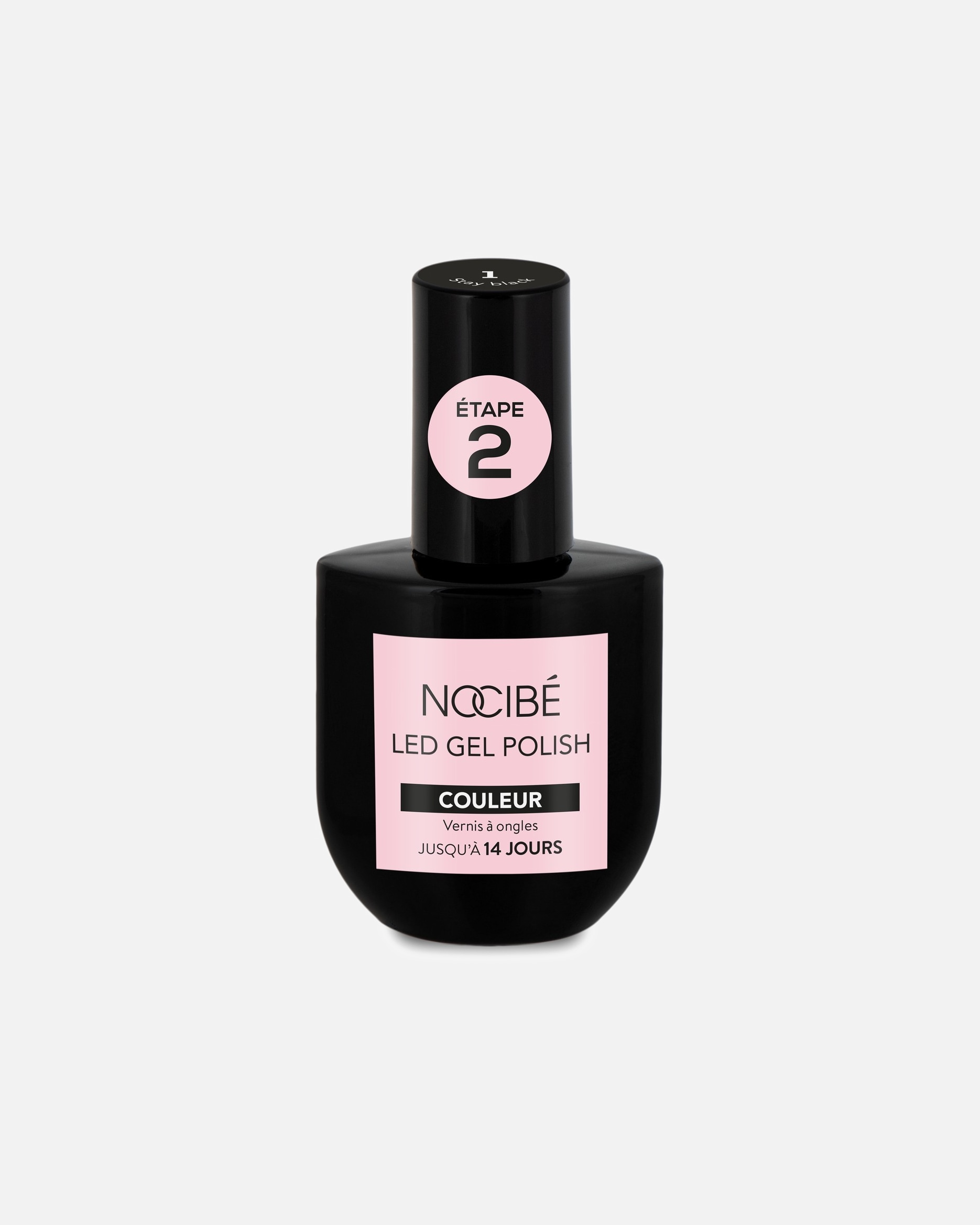 Vernis pour Unisexe Nocibé Ligne de marque standard Led gel polish - Vernis couleur semi permanent 1 - STAY BLACK