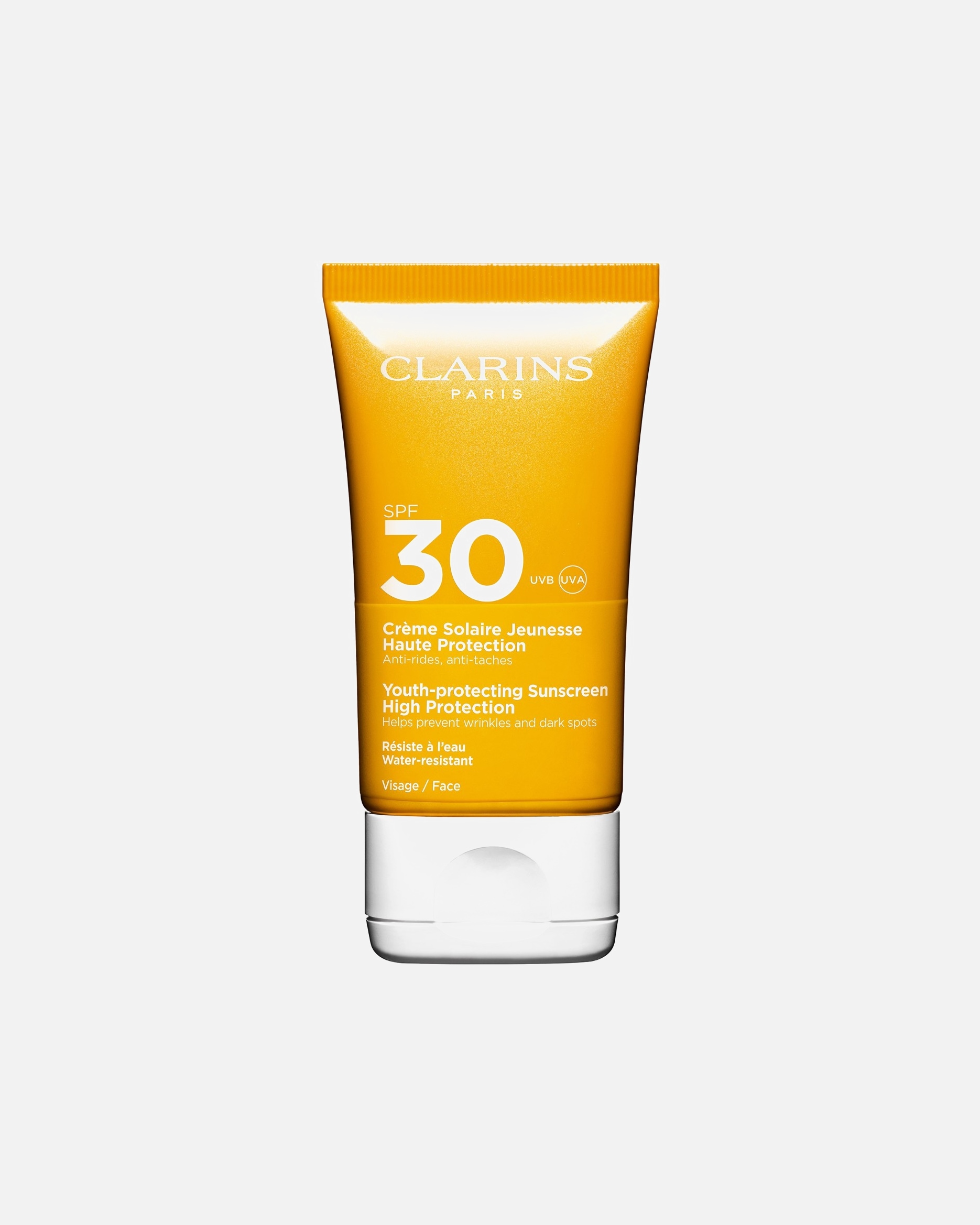 Crème solaire pour Unisexe Clarins Solaire Solaire Jeunesse Haute Protection visage SPF30 50 ml