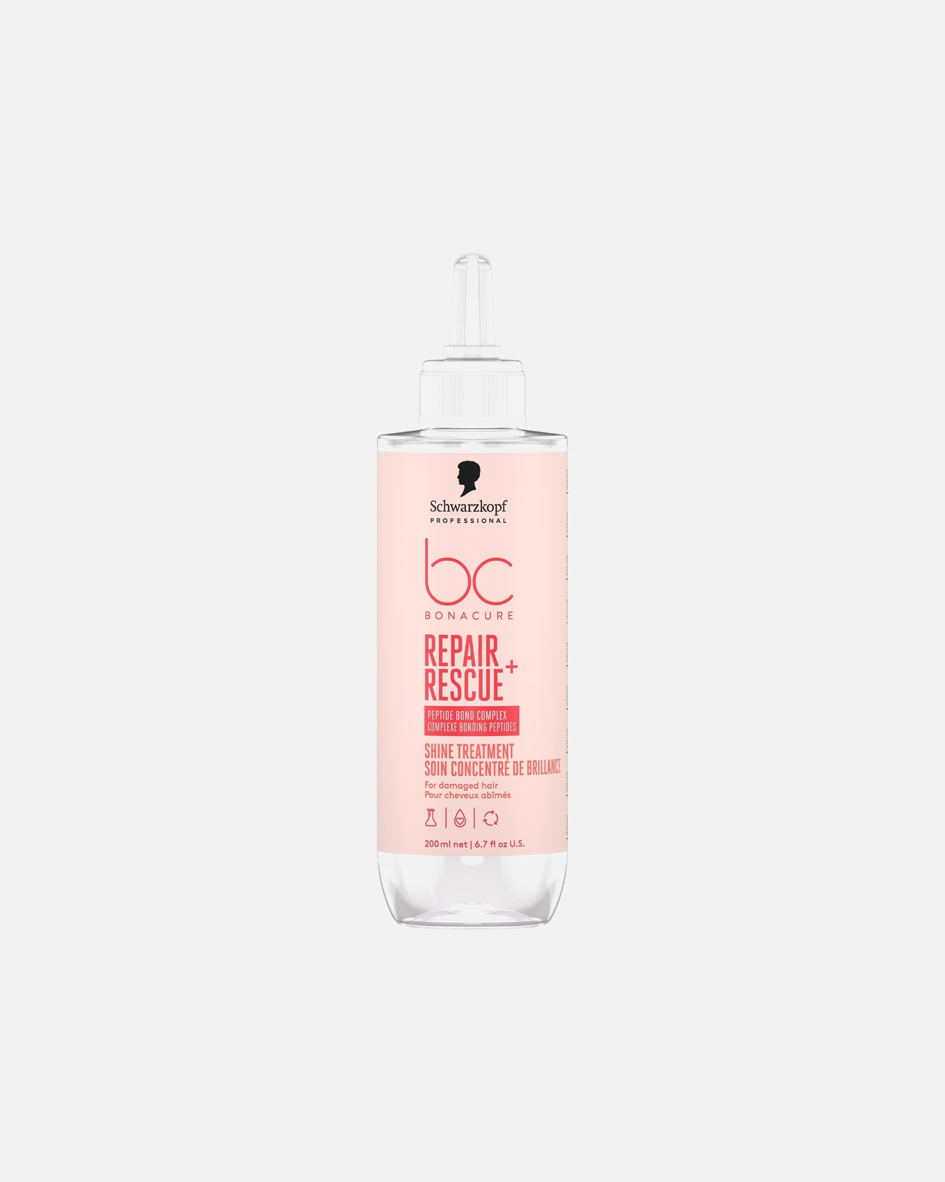 Soin sans rinçage pour Unisexe Schwarzkopf Professional BC BONACURE Repair Rescue Soin Concentré de Brillance 200 ml