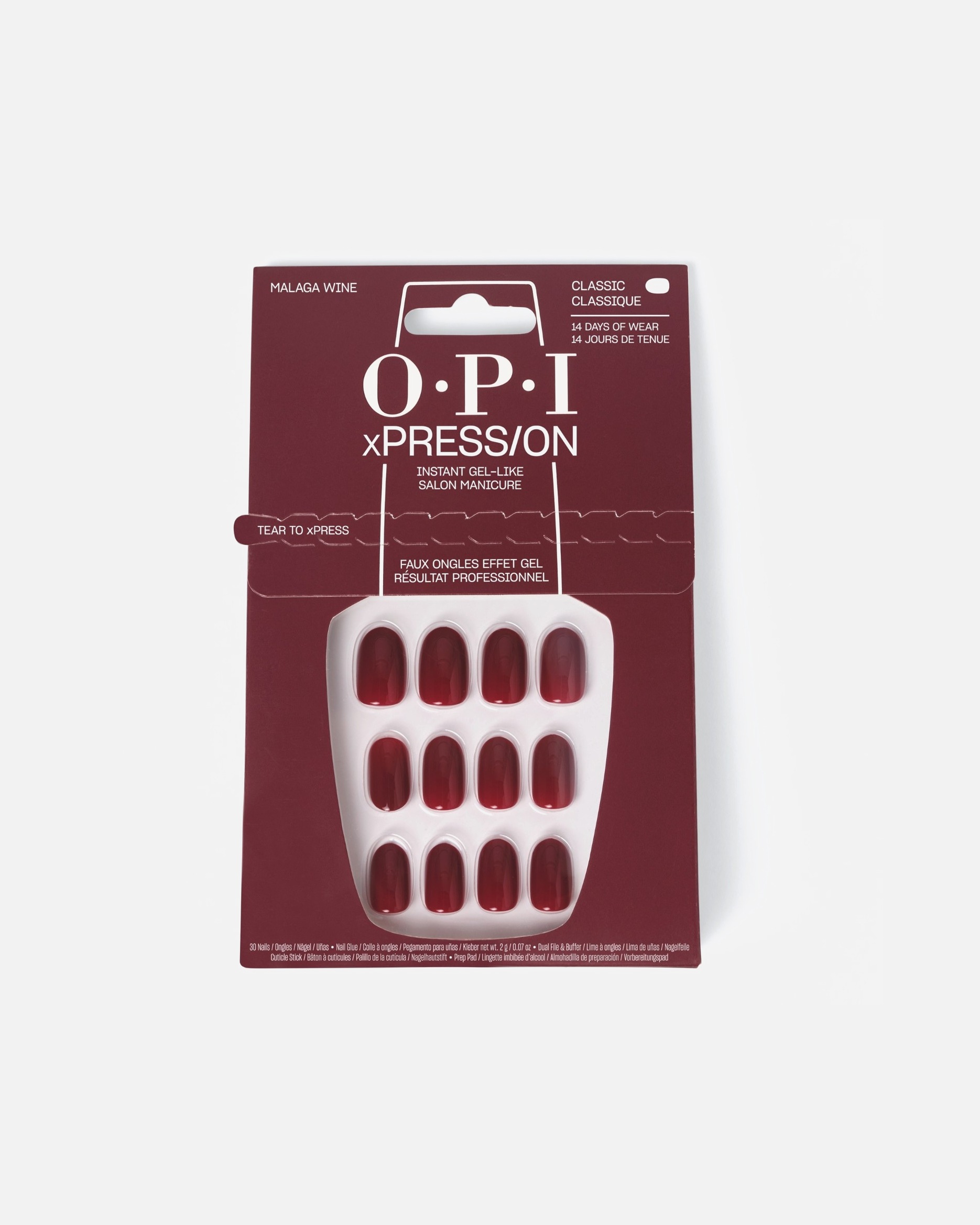 Faux ongles pour Unisexe OPI xPRESS/ON Press-On Nägel Malaga Wine
