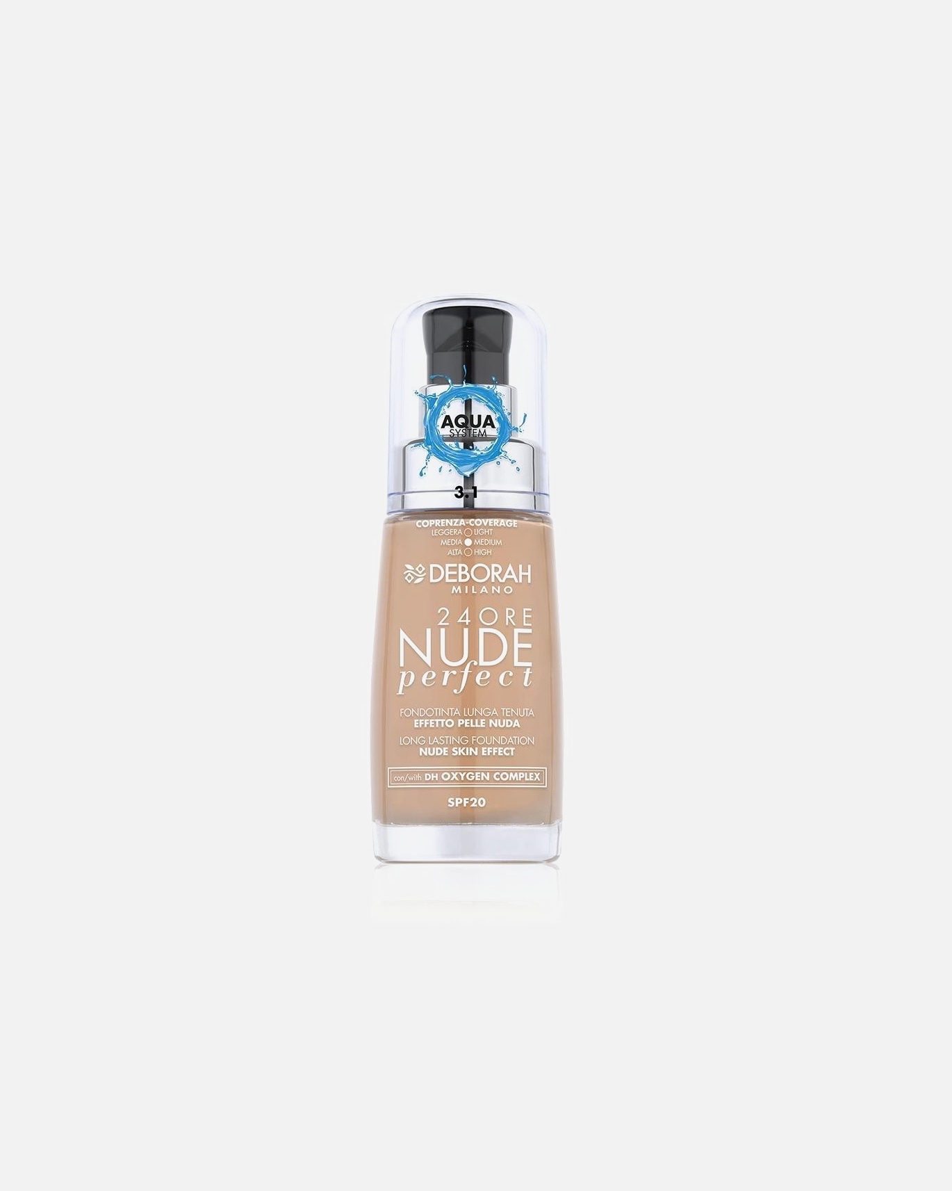 Fond de teint pour Unisexe Deborah Milano 24 ore nude perfect aqua system 3.1 Light Gold