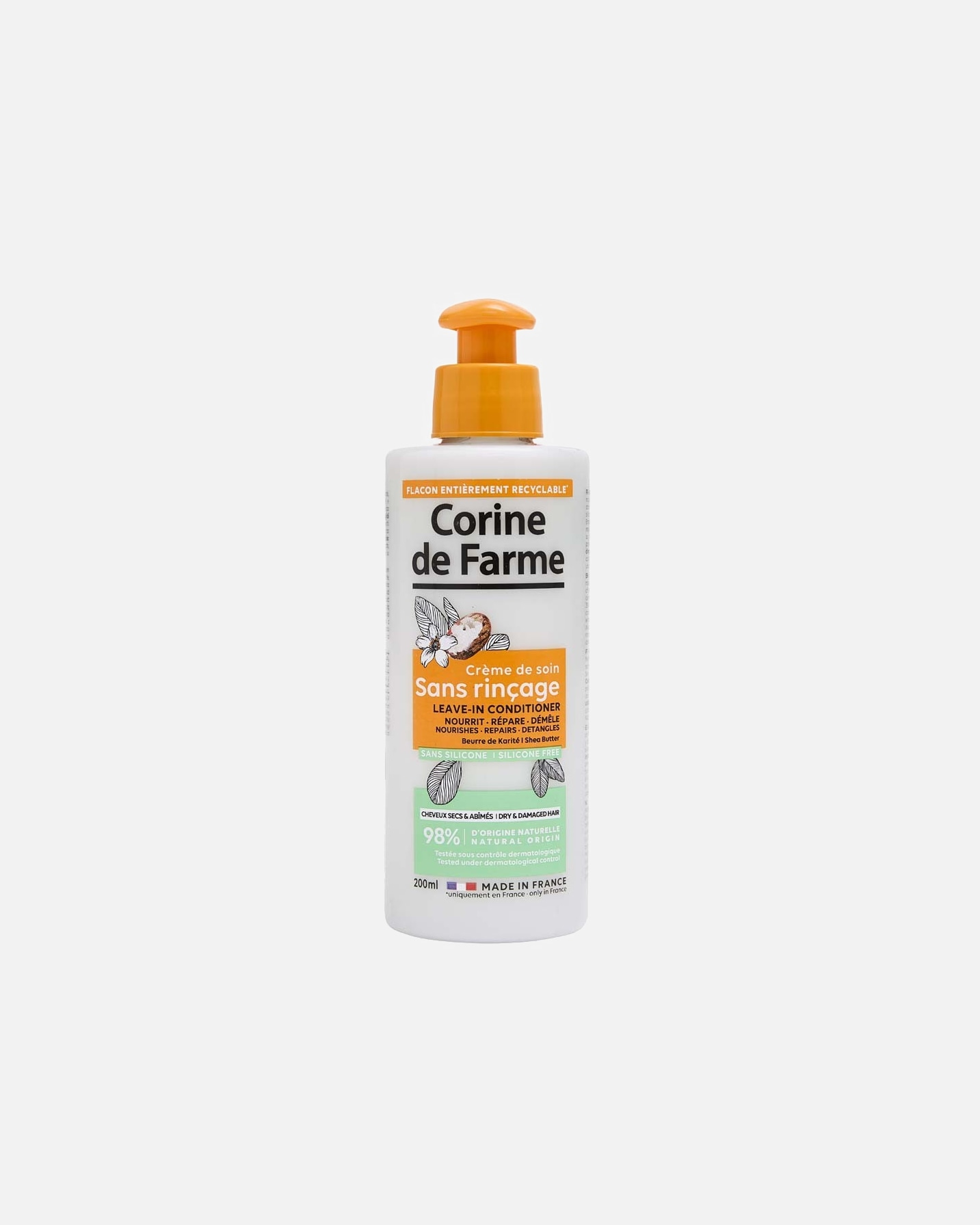 Crème cheveux pour Unisexe CORINE DE FARME Crème de soin sans rinçage 200 ml