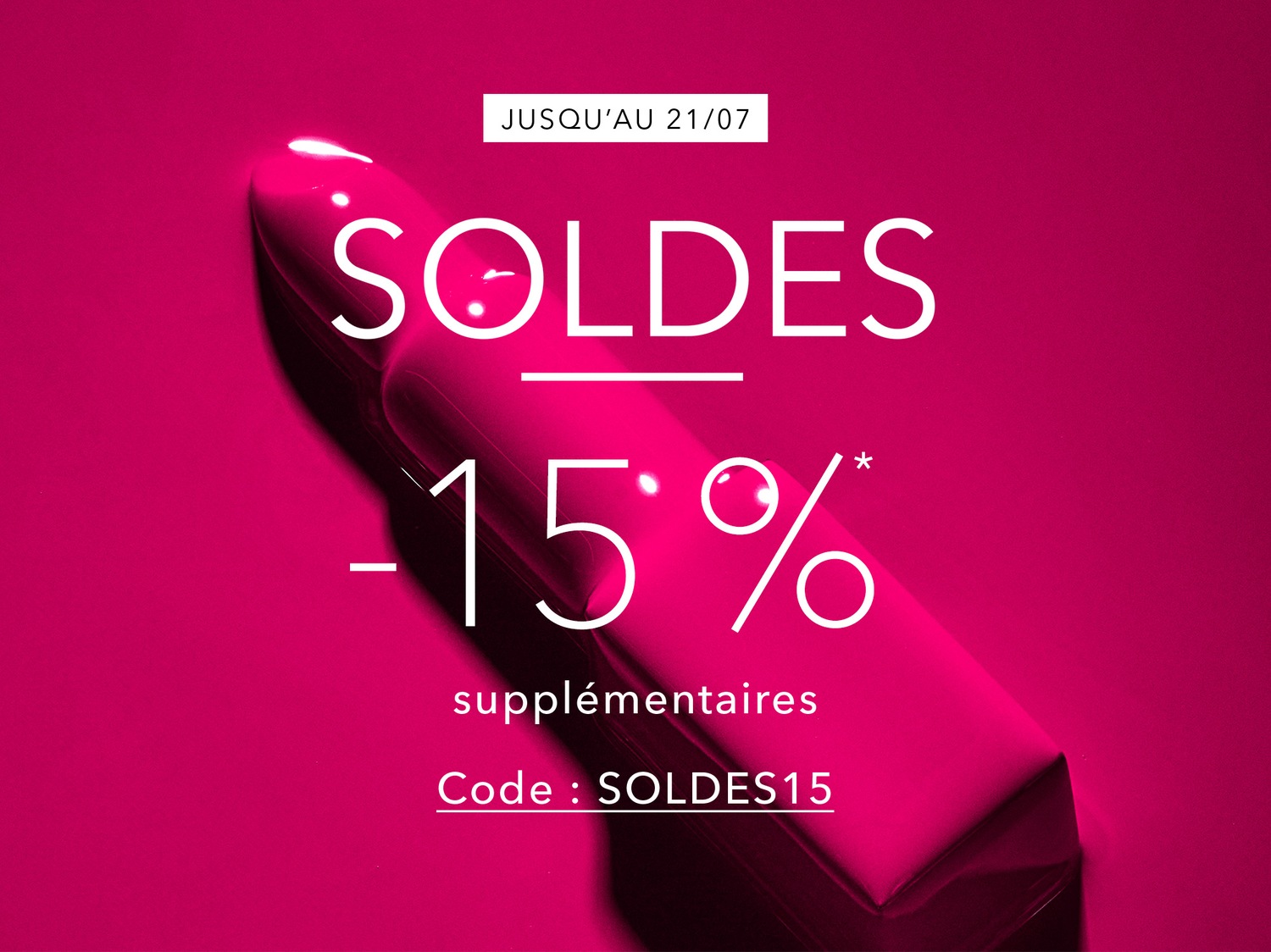 -15% supplémentaires sur les articles soldés avec le code promo SOLDES15