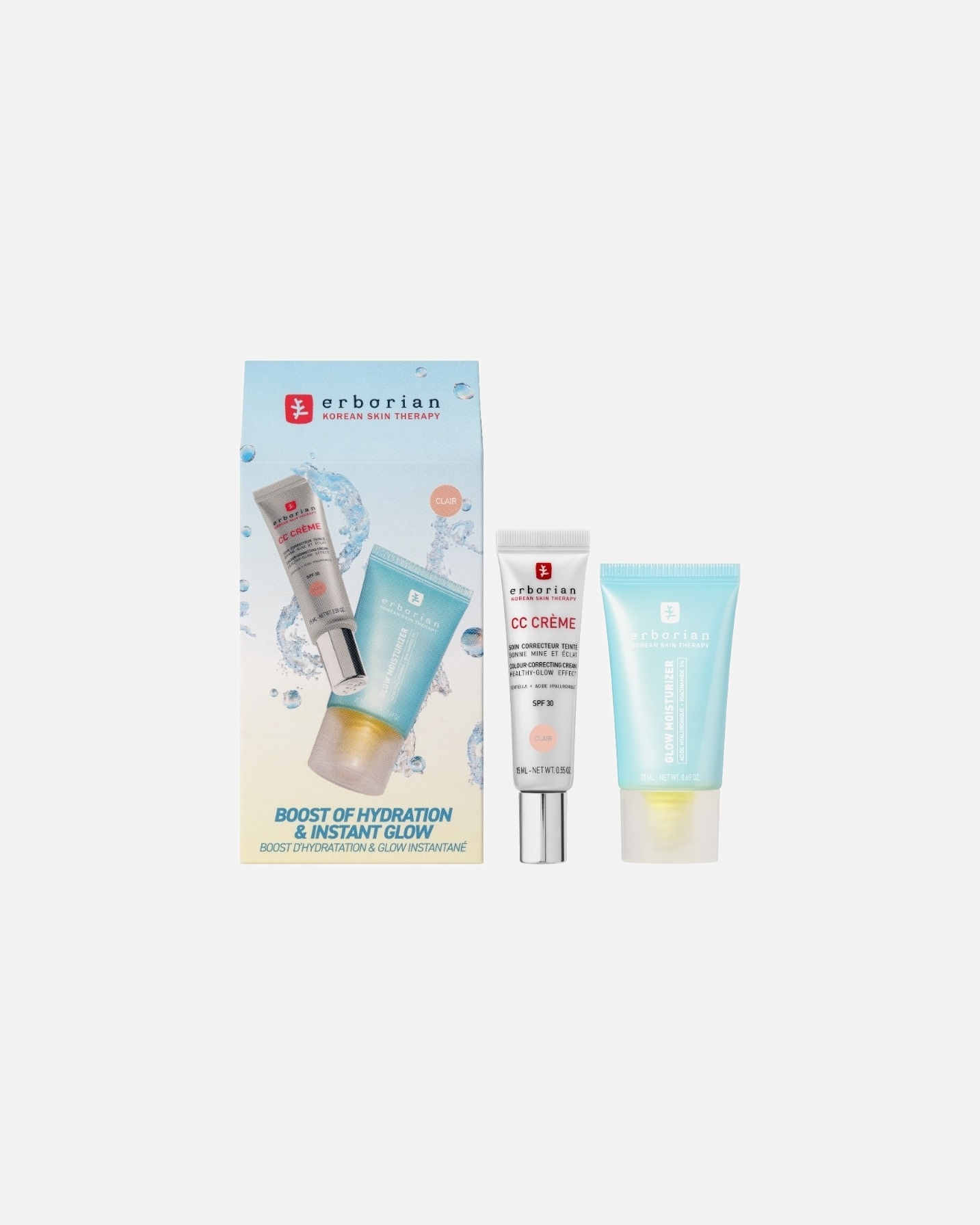 Coffret soin visage pour Unisexe Erborian CC Crème Doré X Glow Moisturizer Clair