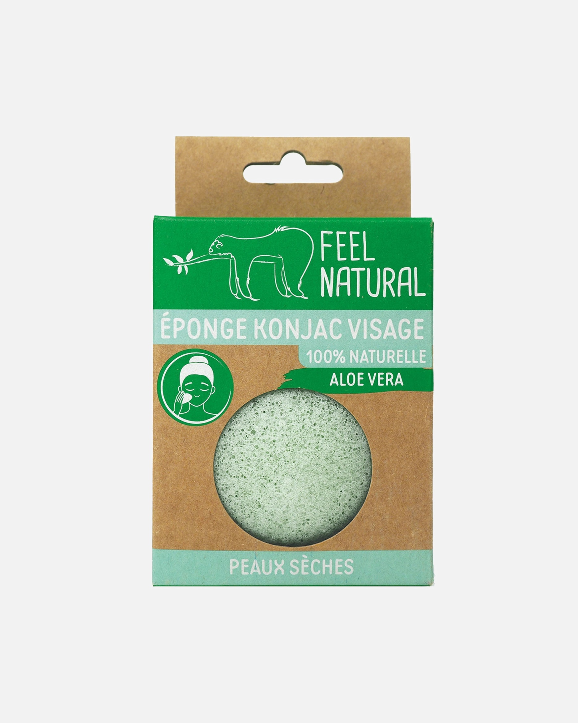 Éponge pour Unisexe Feel Natural Eponge Konjac Visage ALOE VERA