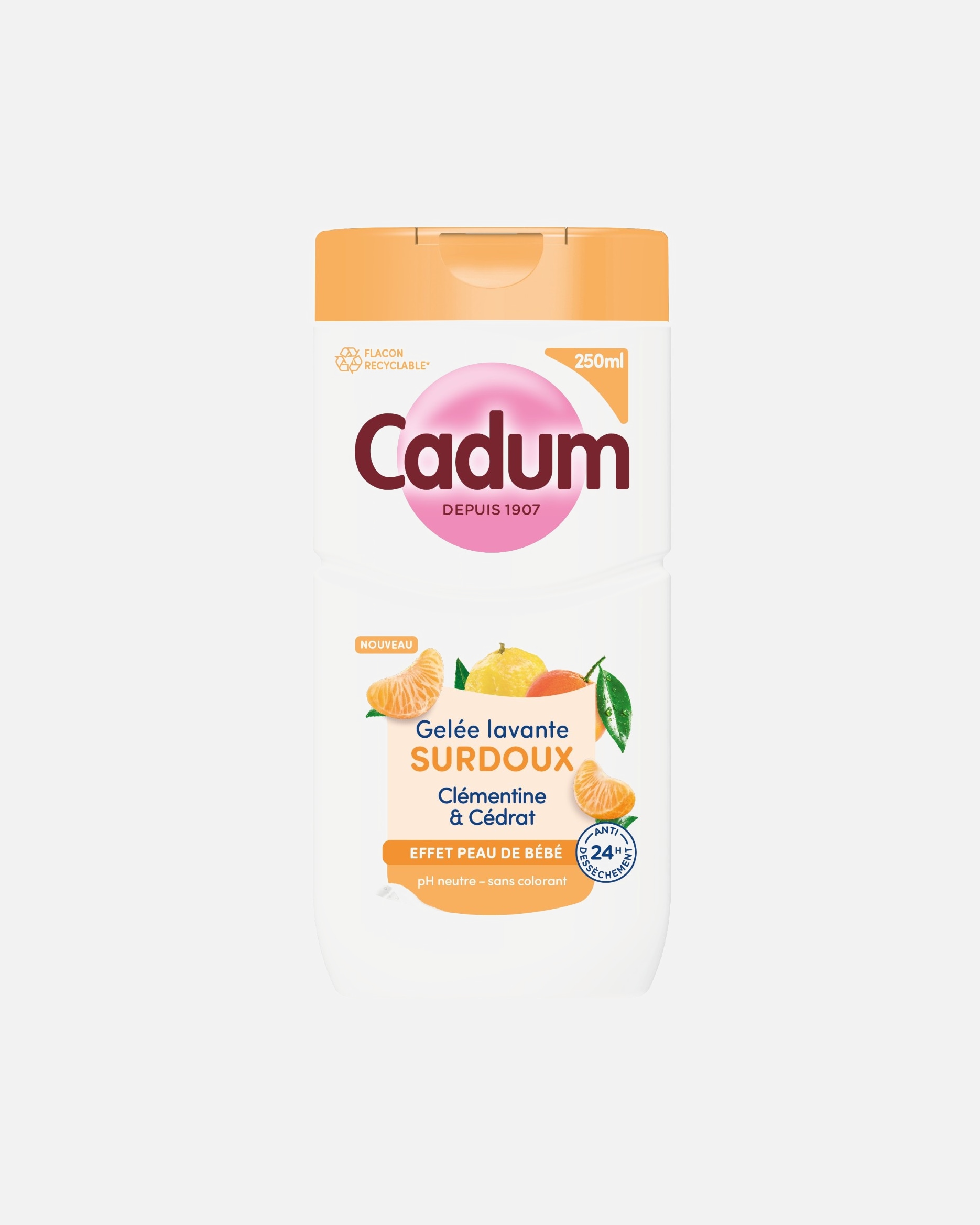 Gel douche pour Unisexe Cadum Surdoux Clémentine & Cédrat 250 ml