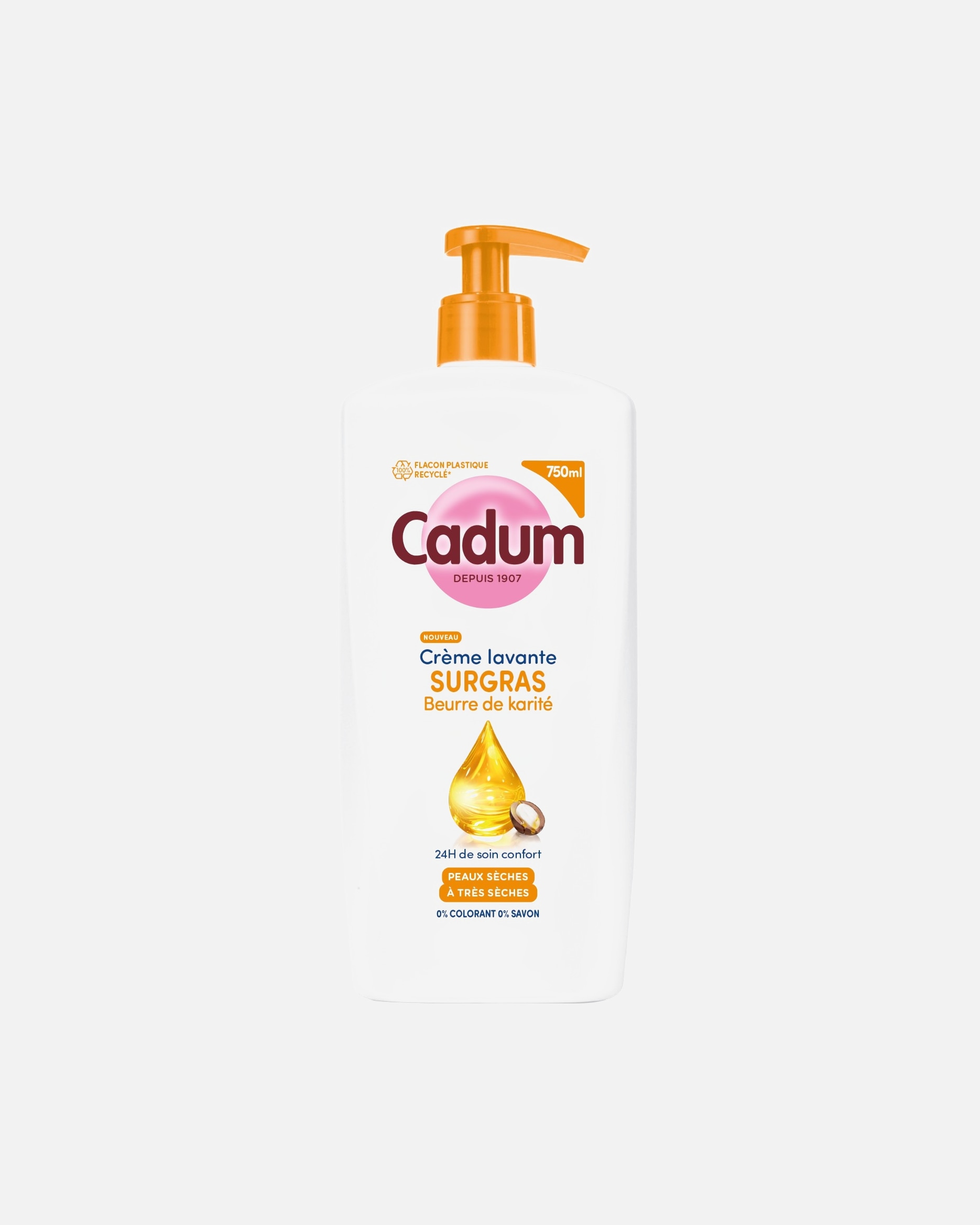 Gel douche pour Unisexe Cadum Beurre de karité Peaux sèches à très sèches 750 ml
