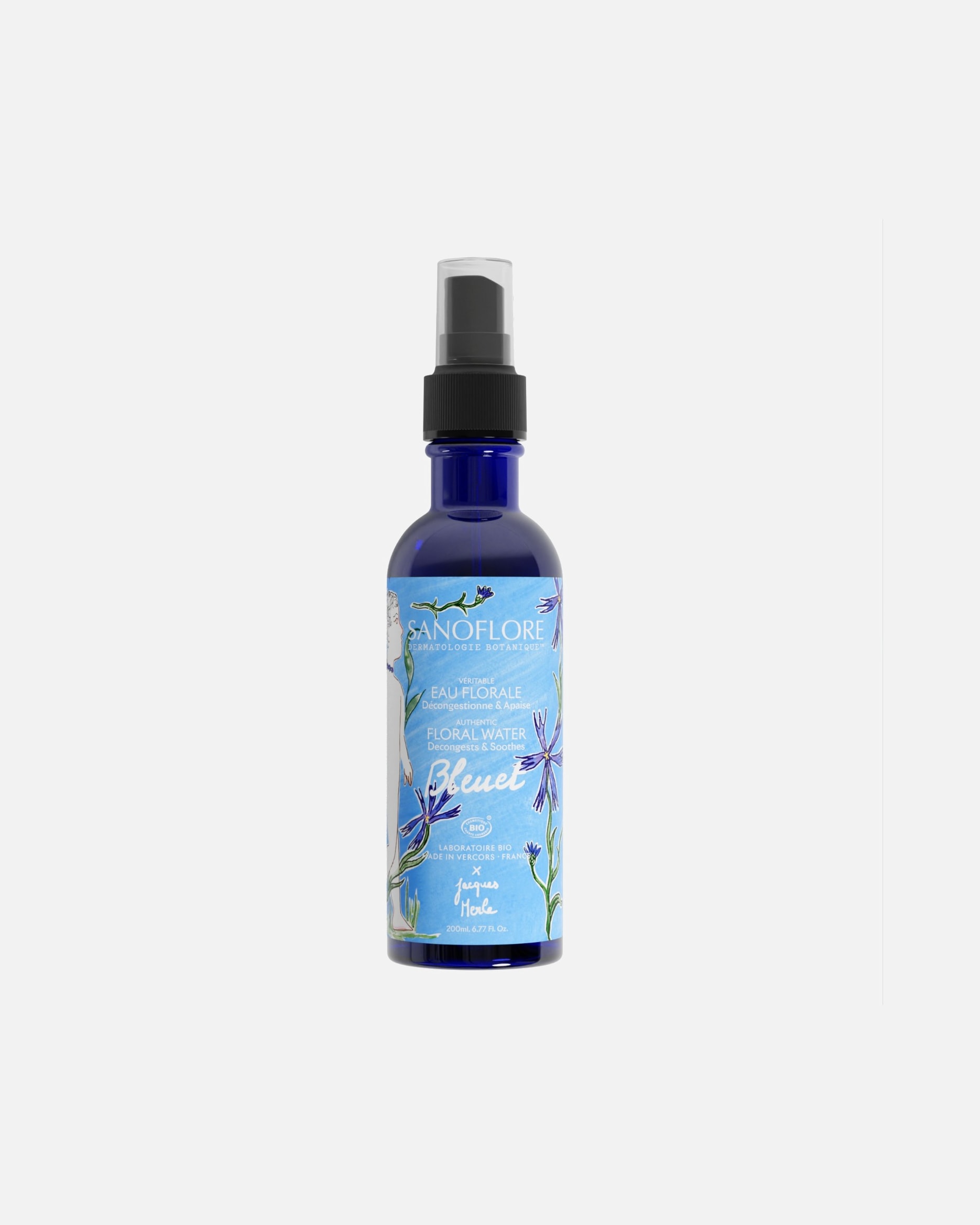 Lotion visage pour Unisexe Sanoflore Véritable eau florale bleuet 200 ml