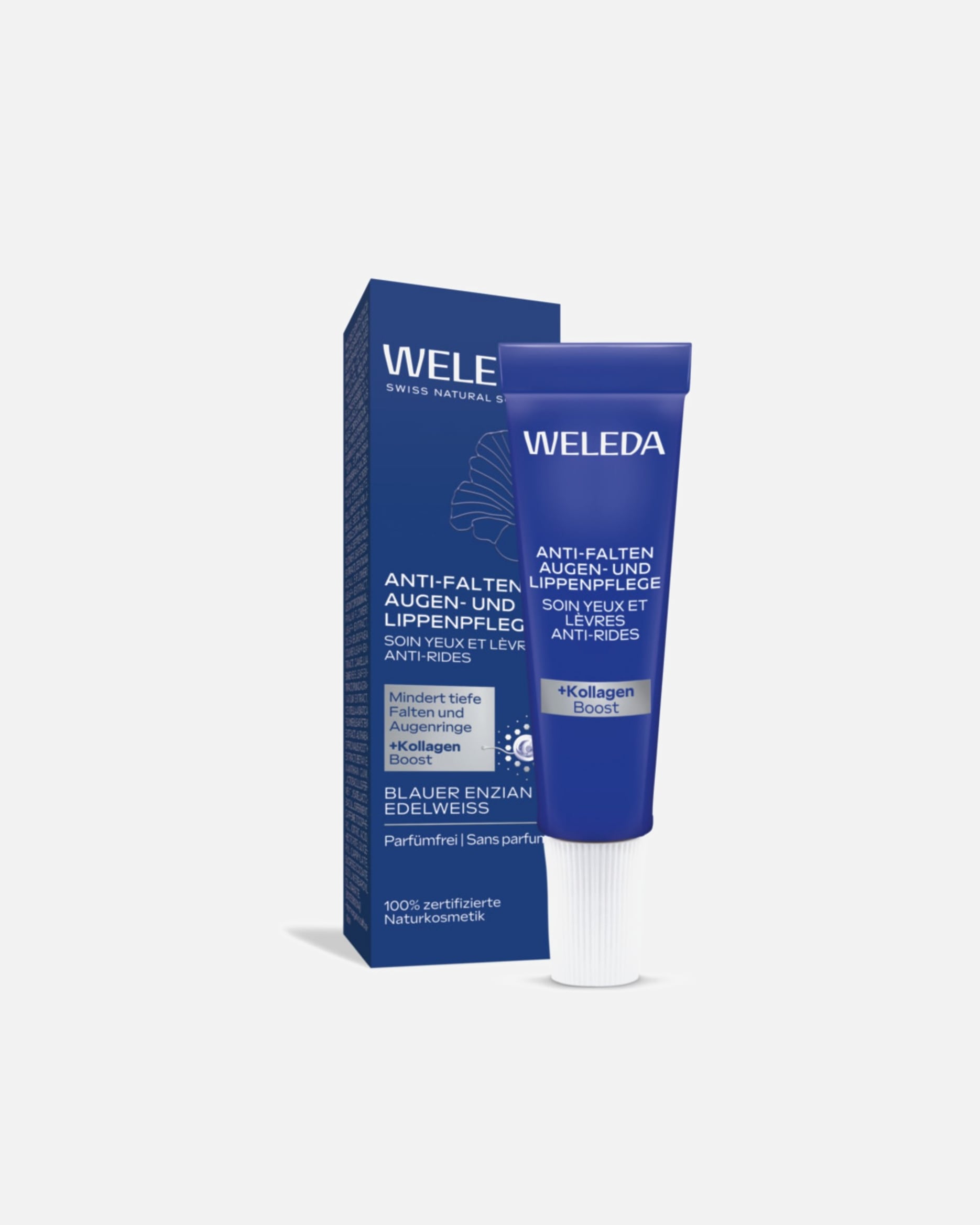 Crème contour des yeux pour Unisexe Weleda Soin anti-rides yeux et lèvres Blauer Gentiane & Edelweiss 10 ml