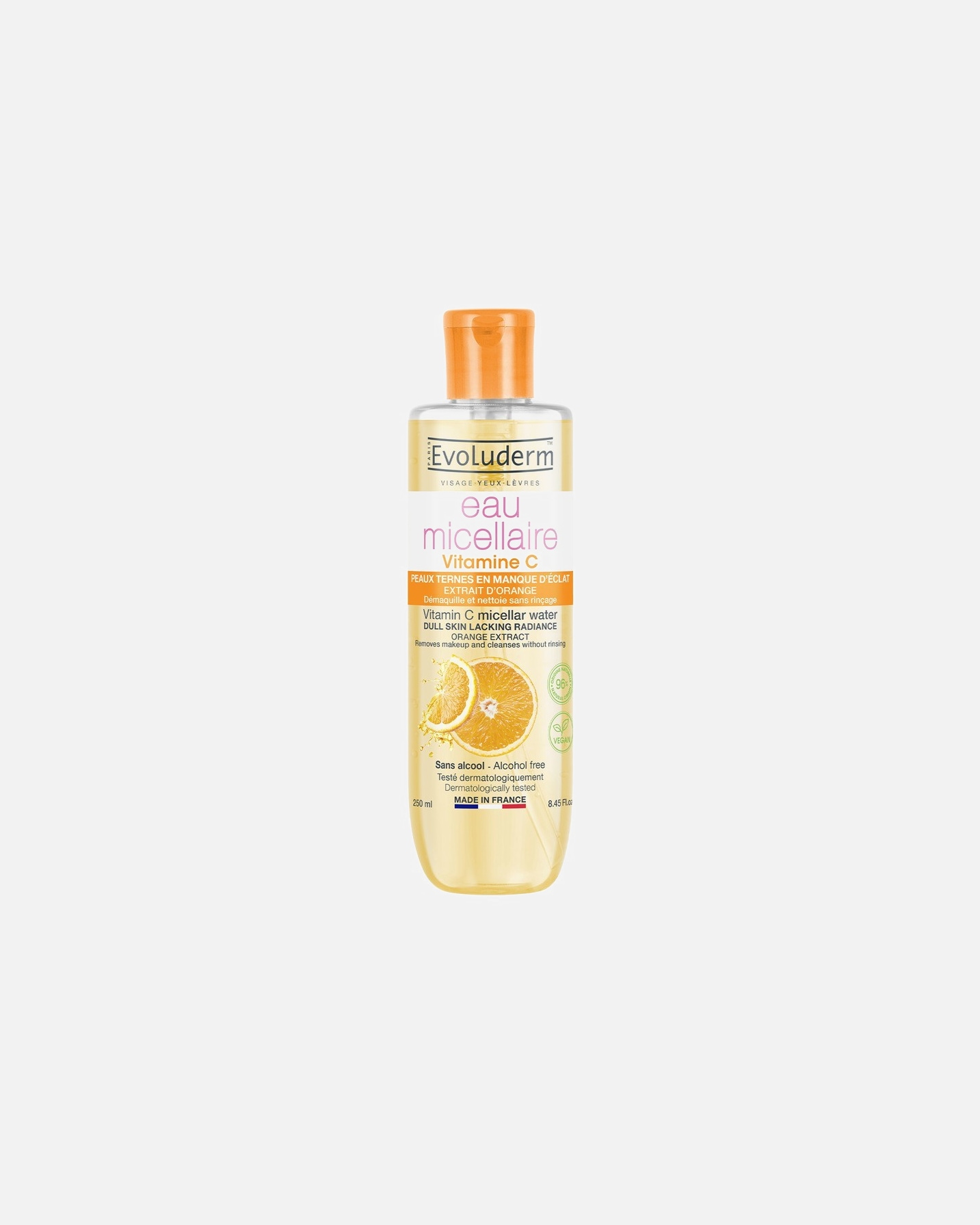 Eau micellaire pour Unisexe Evoluderm Démaquillante Vitamine C 250 ml