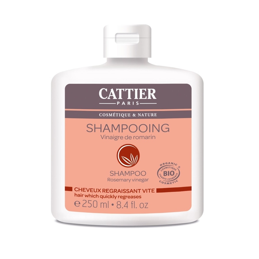 Cattier - Shampooing Vinaigre de Romarin - Cheveu x Regraissant Vite - 250ml Shampoing unisex