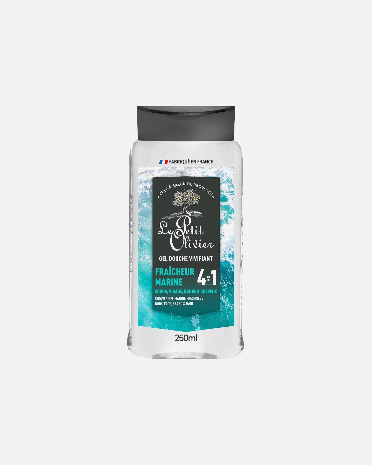 Gel douche pour Unisexe Le Petit Olivier Vivifiant Fraîcheur Marine 4 en 1 250 ml