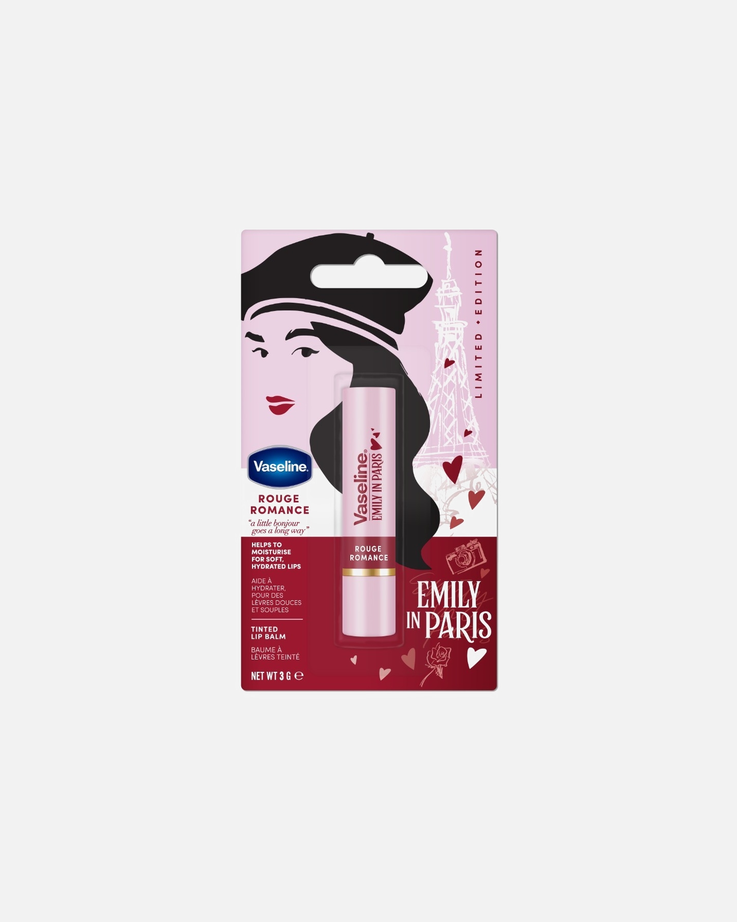 Baume à lèvres pour Unisexe Vaseline Emily In Paris Rouge Romance