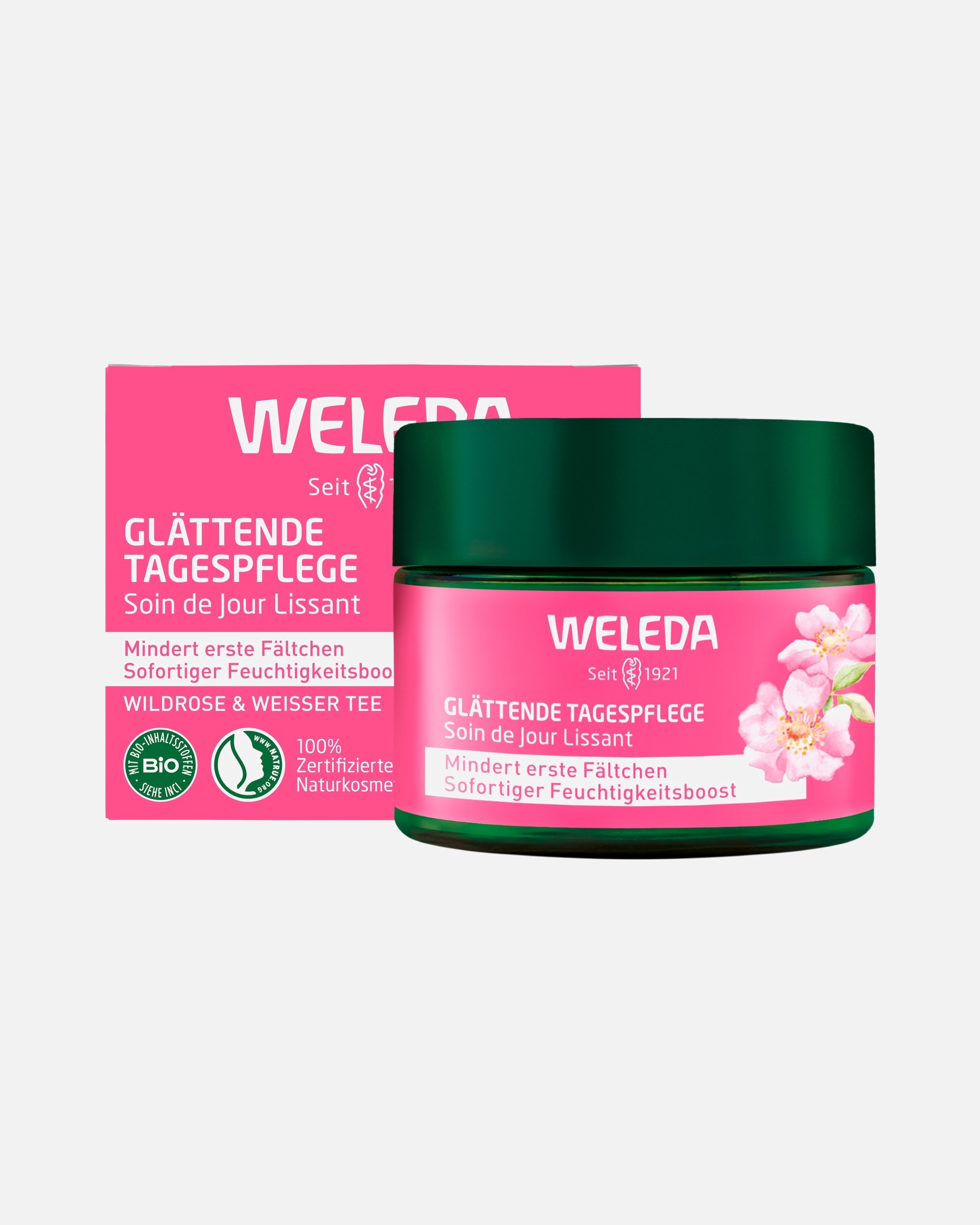 Crème de Jour pour Unisexe Weleda Wild Rose Soin de jour lissant à la Rose musquée & au Thé blanc 40 ml