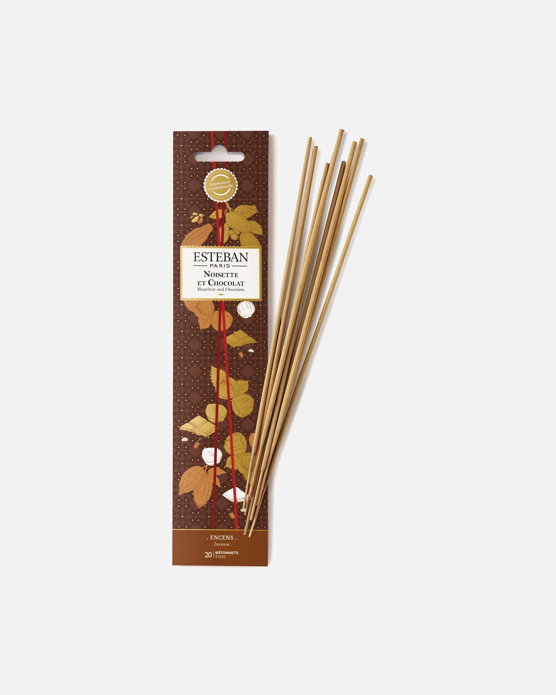 Parfum d'ambiance pour Unisexe Esteban Encens indiens noisette et chocolat 12 unité