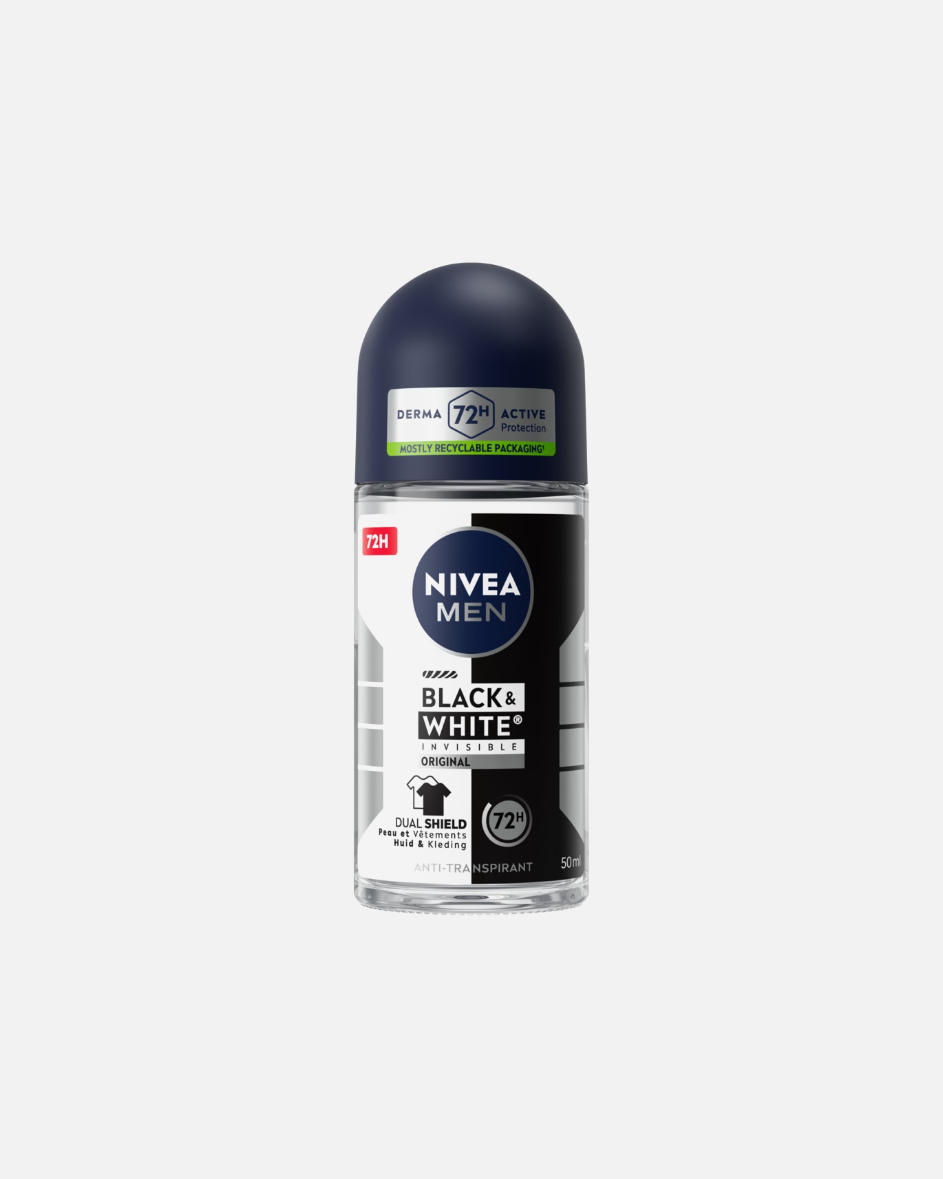Déodorant pour Homme NIVEA Bille Homme 72H Black & White 50 ml
